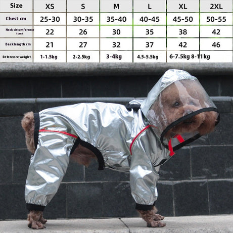 Full-Cover Dog Raincoat - Waterproof Four-Leg Design