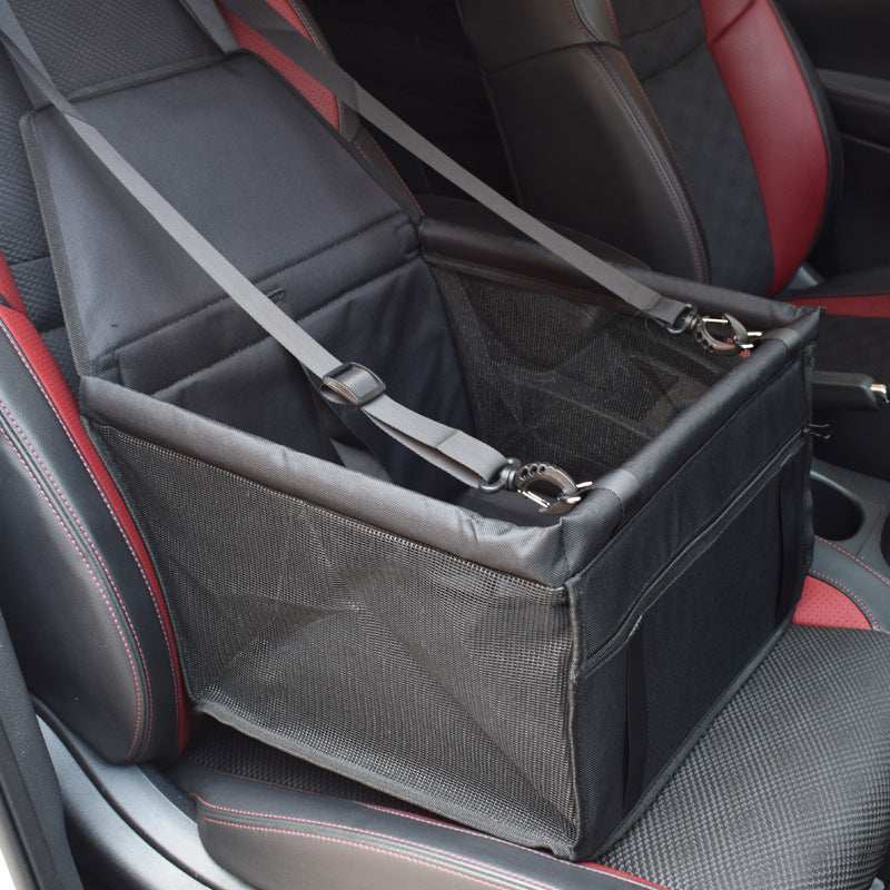Breathable Pet Car Seat Bag - Travel Carrier & Tether