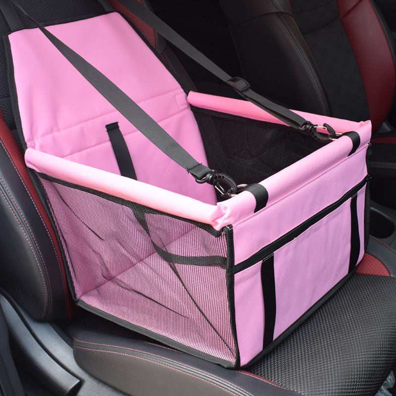 Breathable Pet Car Seat Bag - Travel Carrier & Tether