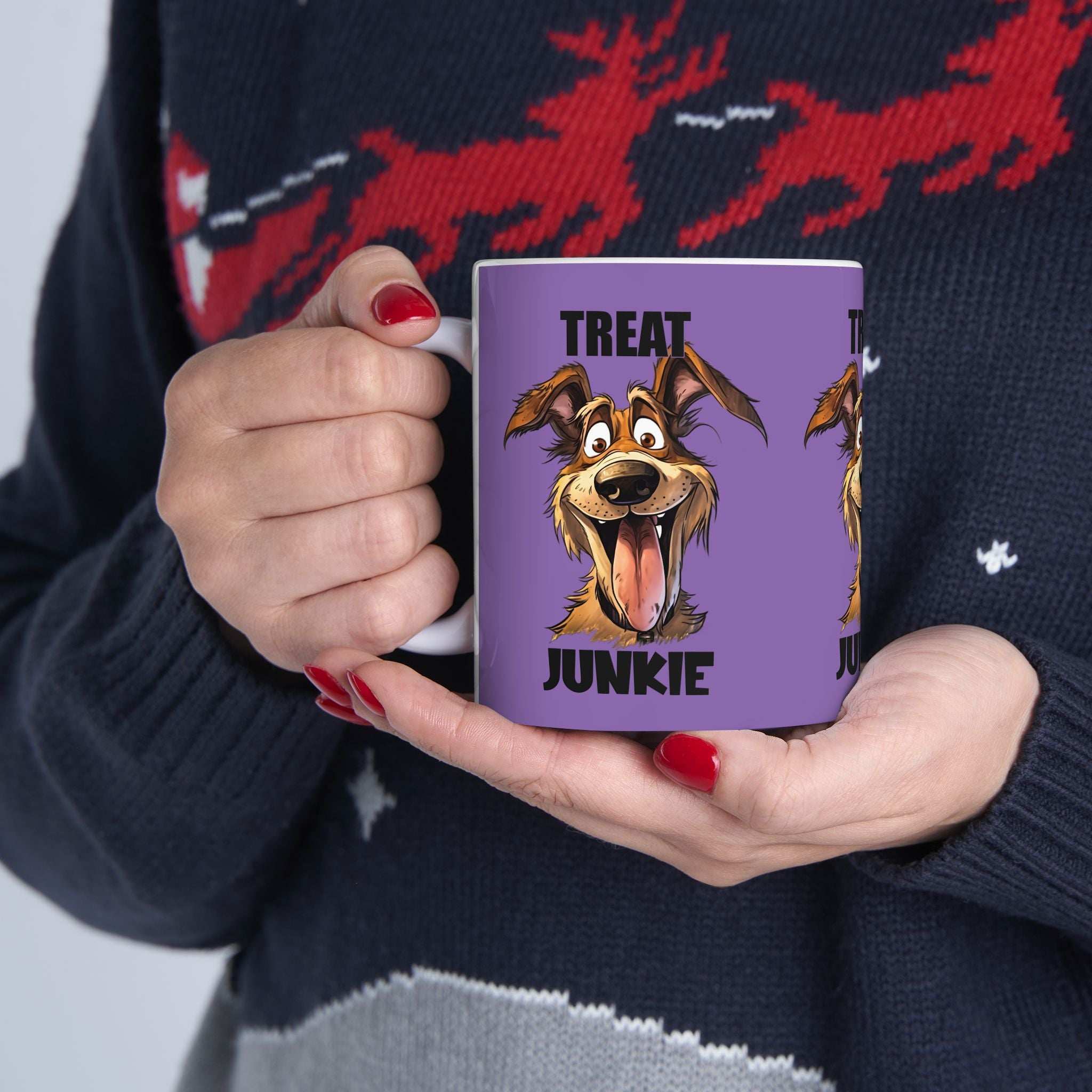 Funny Dog Lover Mug - 'Treat Junkie' - Perfect Gift for Pet Owners