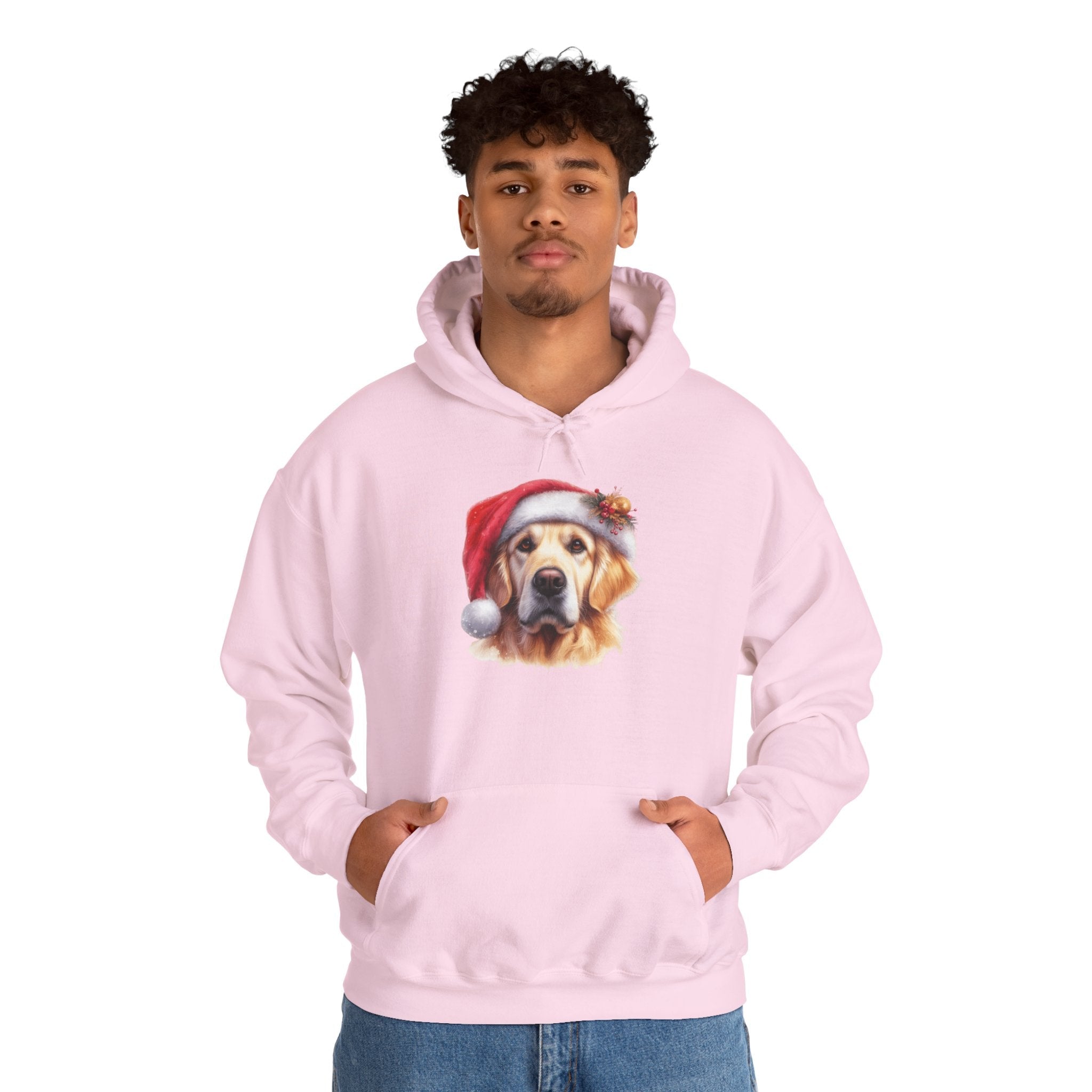 Christmas Hoodie - Golden Retriever in Santa Hat