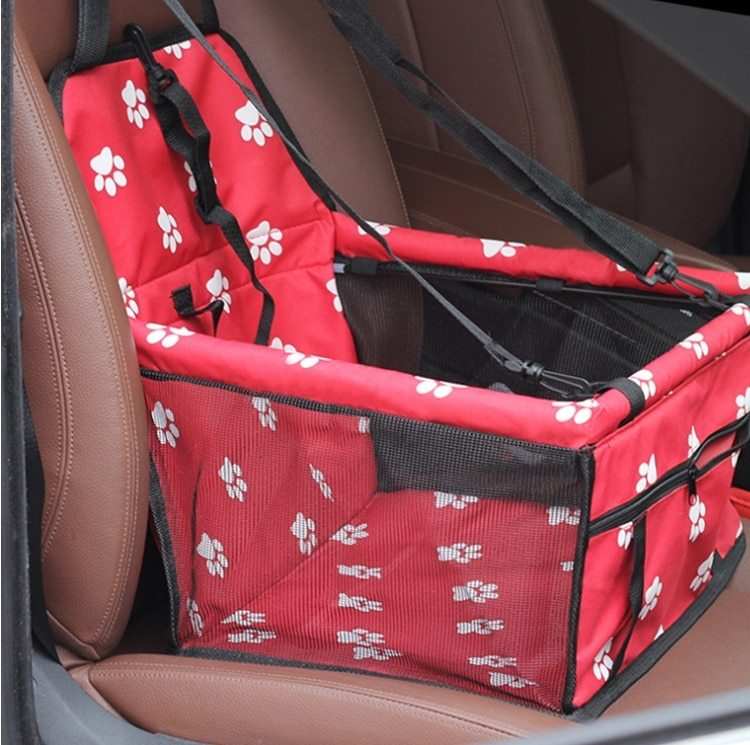 Breathable Pet Car Seat Bag - Travel Carrier & Tether