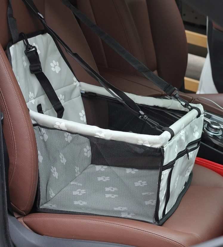 Breathable Pet Car Seat Bag - Travel Carrier & Tether