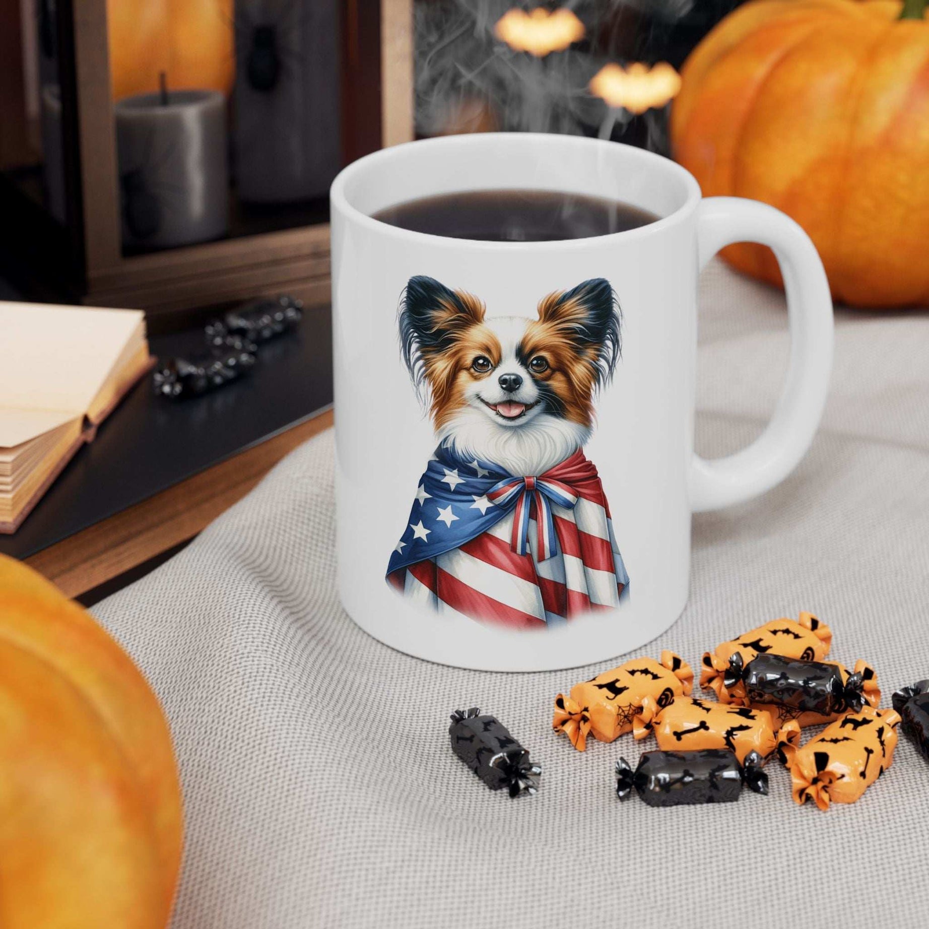Papillion Patriotic Ceramic Mug – 11oz & 15oz | Perfect for Independence Day & All-American Celebrations