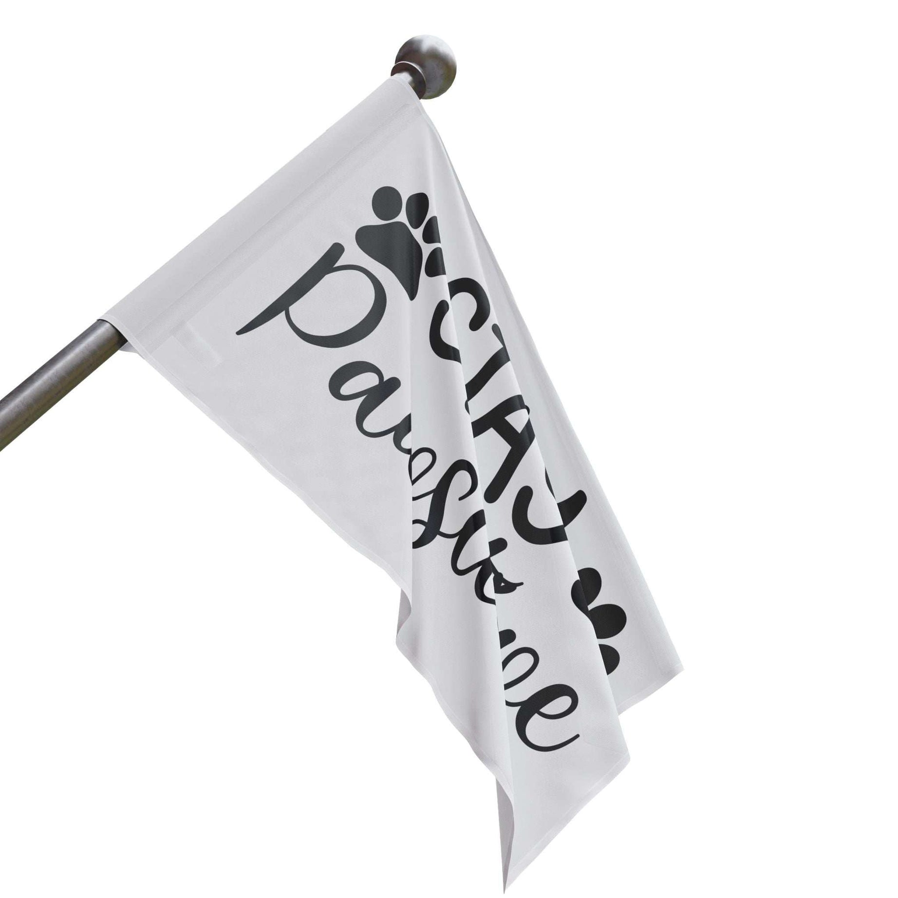 Paw Print Flag - Stay Pawsitive Home Decor
