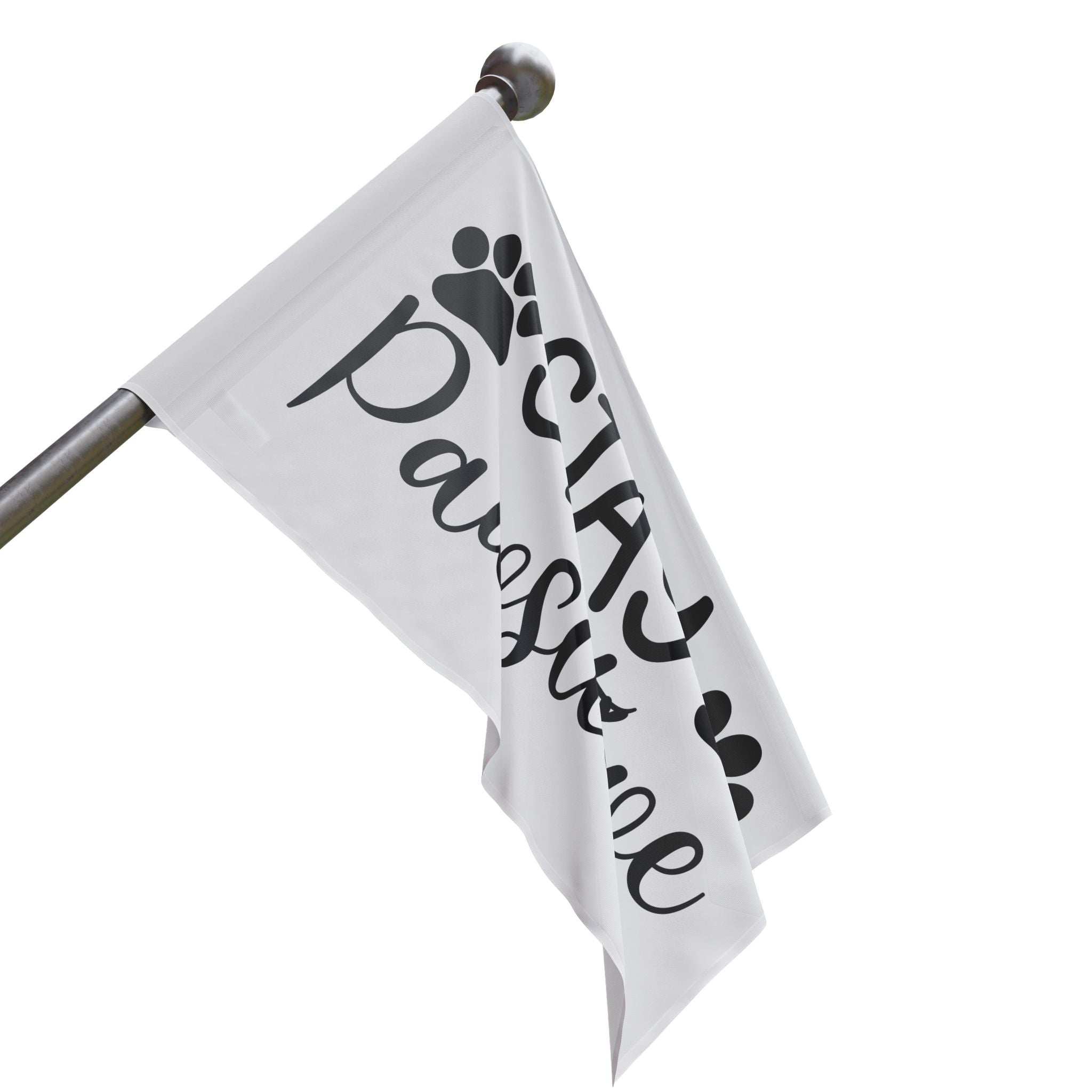 Paw Print Flag - Stay Pawsitive Home Decor