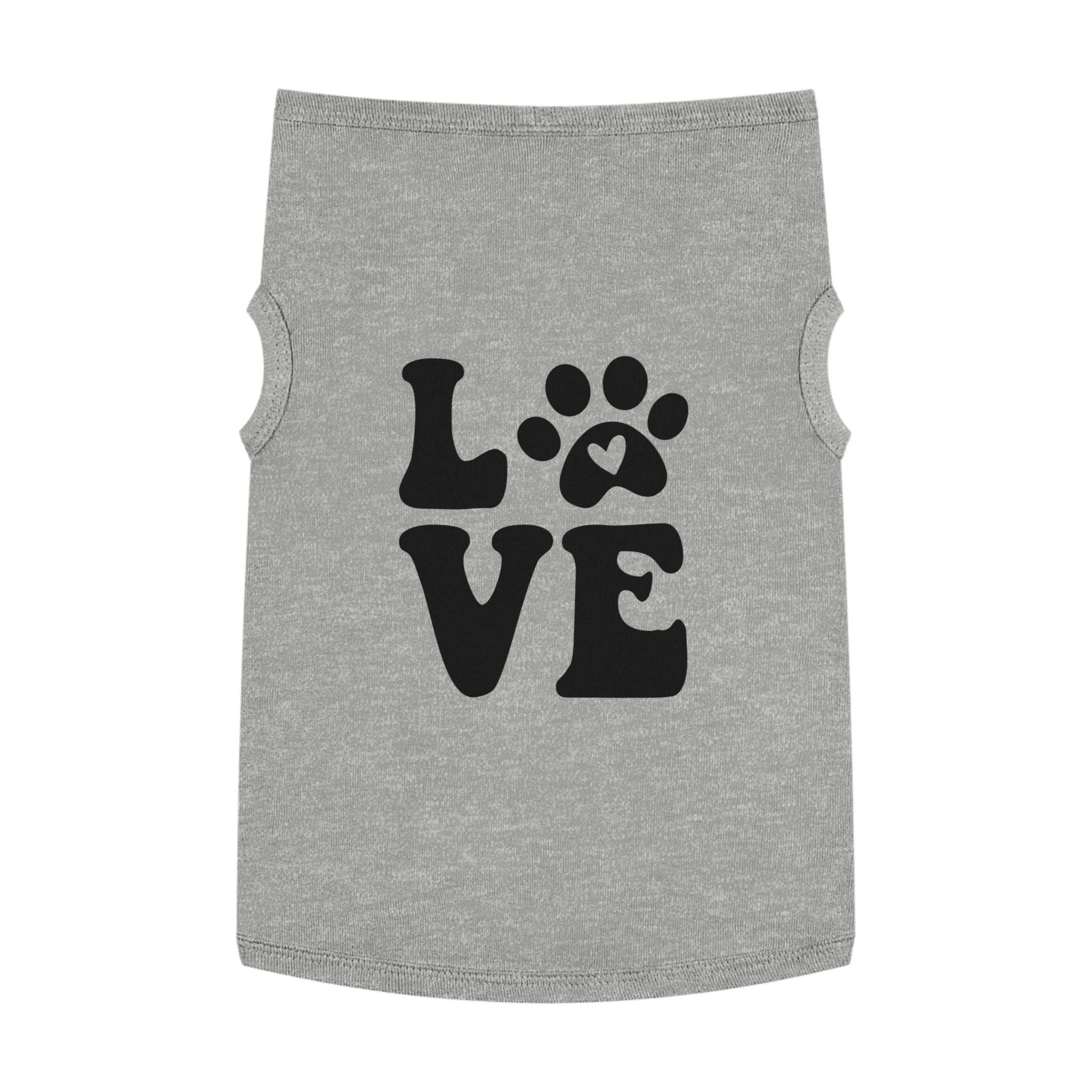 Cute Pet Tank Top - 'Love' Design for Dogs and Cats