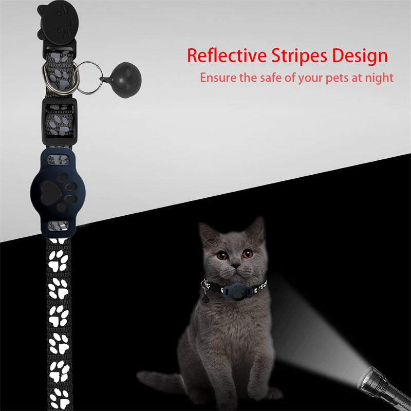 Paw Prints Tracker - Cat Collar with AirTag Holder