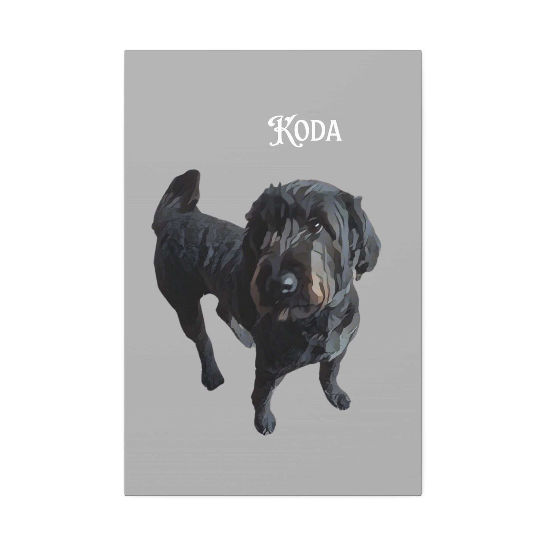 PAW-sonalized Light Grey Canvas Print | Upload Photo~Choose size