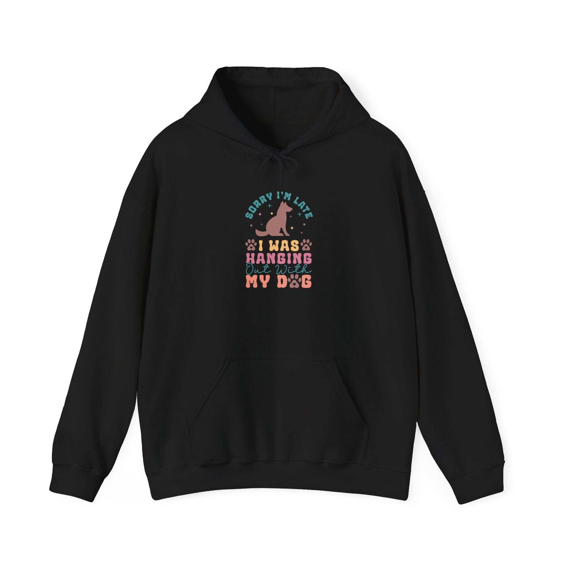 Funny Dog Lover Sweatshirt - "Sorry I'm Late, I Was Hanging Out With My Dog" - Unisex Heavy Blend™ Hoodie