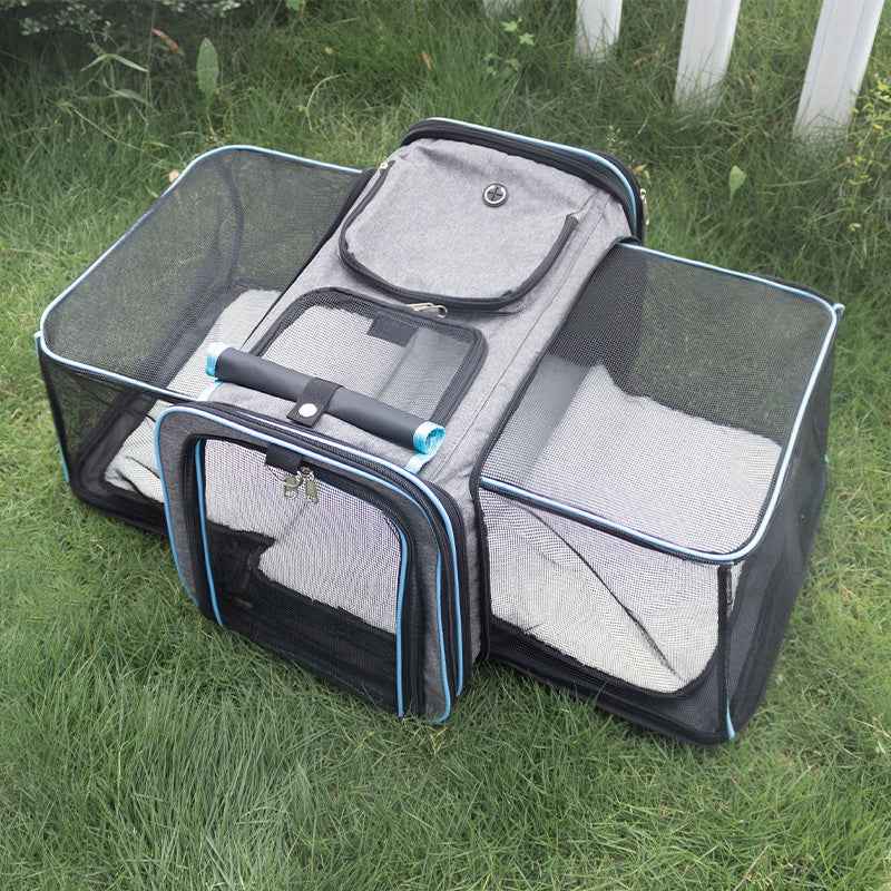 Foldable Pet Carrier Bag - Car Seat Travel Bag for Cats and Small Dogs