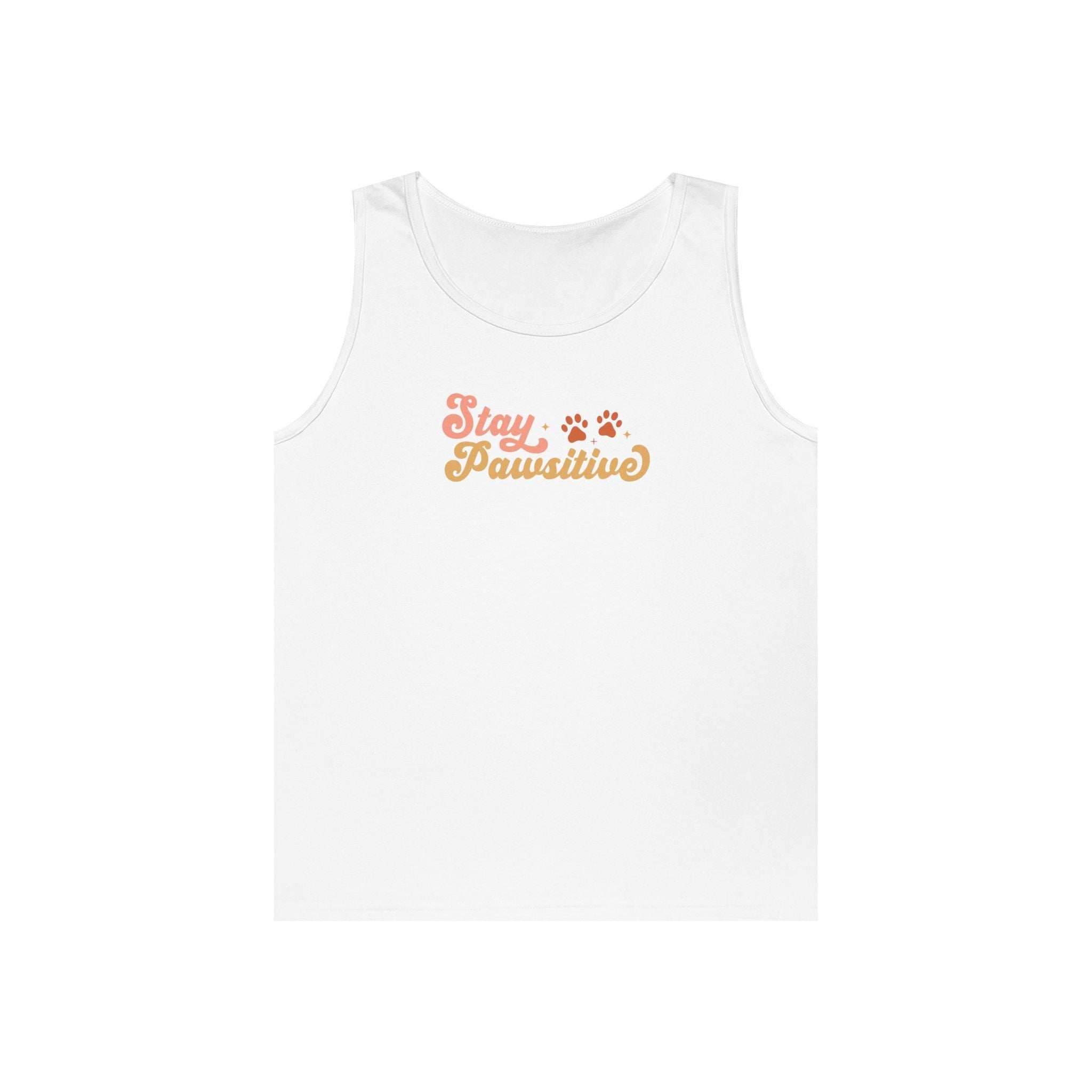 Cute Pet Lover Tank Top, Stay Pawsitive Tank, Funny Dog Lover Shirt