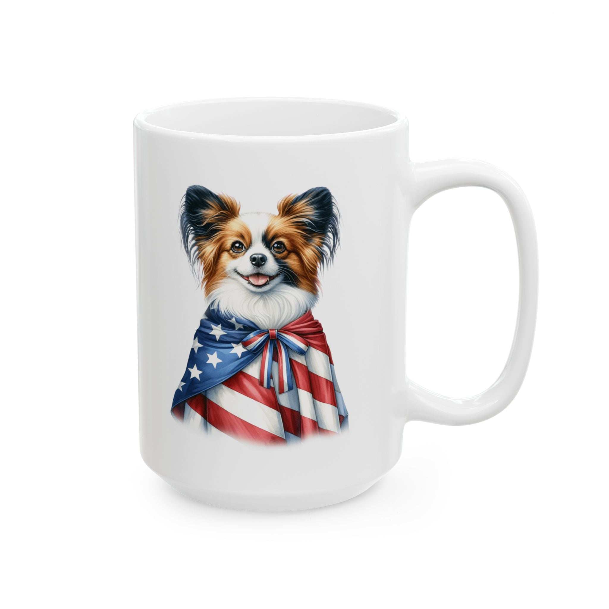 Papillion Patriotic Ceramic Mug – 11oz & 15oz | Perfect for Independence Day & All-American Celebrations