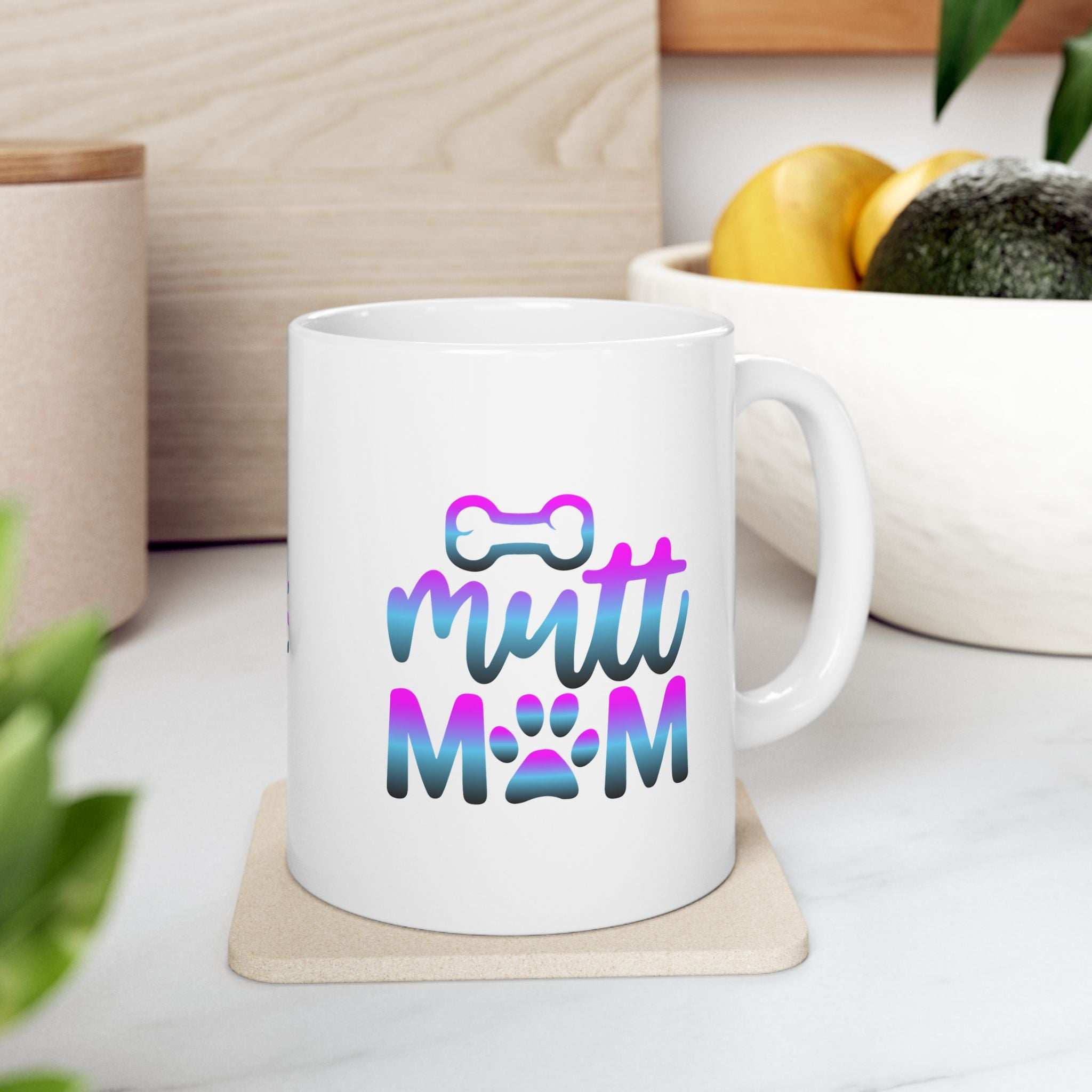 Cute Mutt Mom Ceramic Mug - Ideal Gift for Animal Lovers