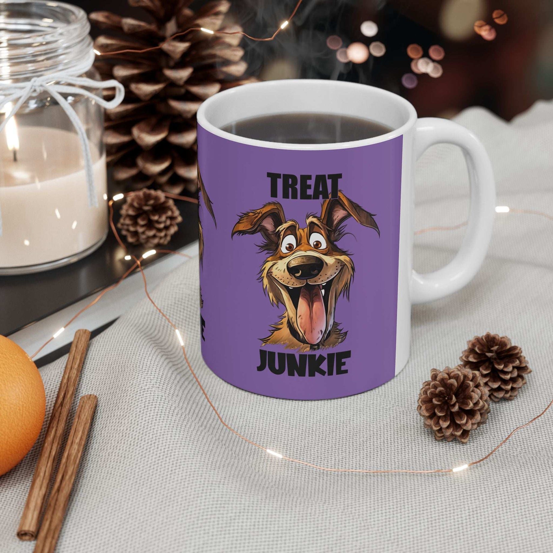Funny Dog Lover Mug - 'Treat Junkie' - Perfect Gift for Pet Owners