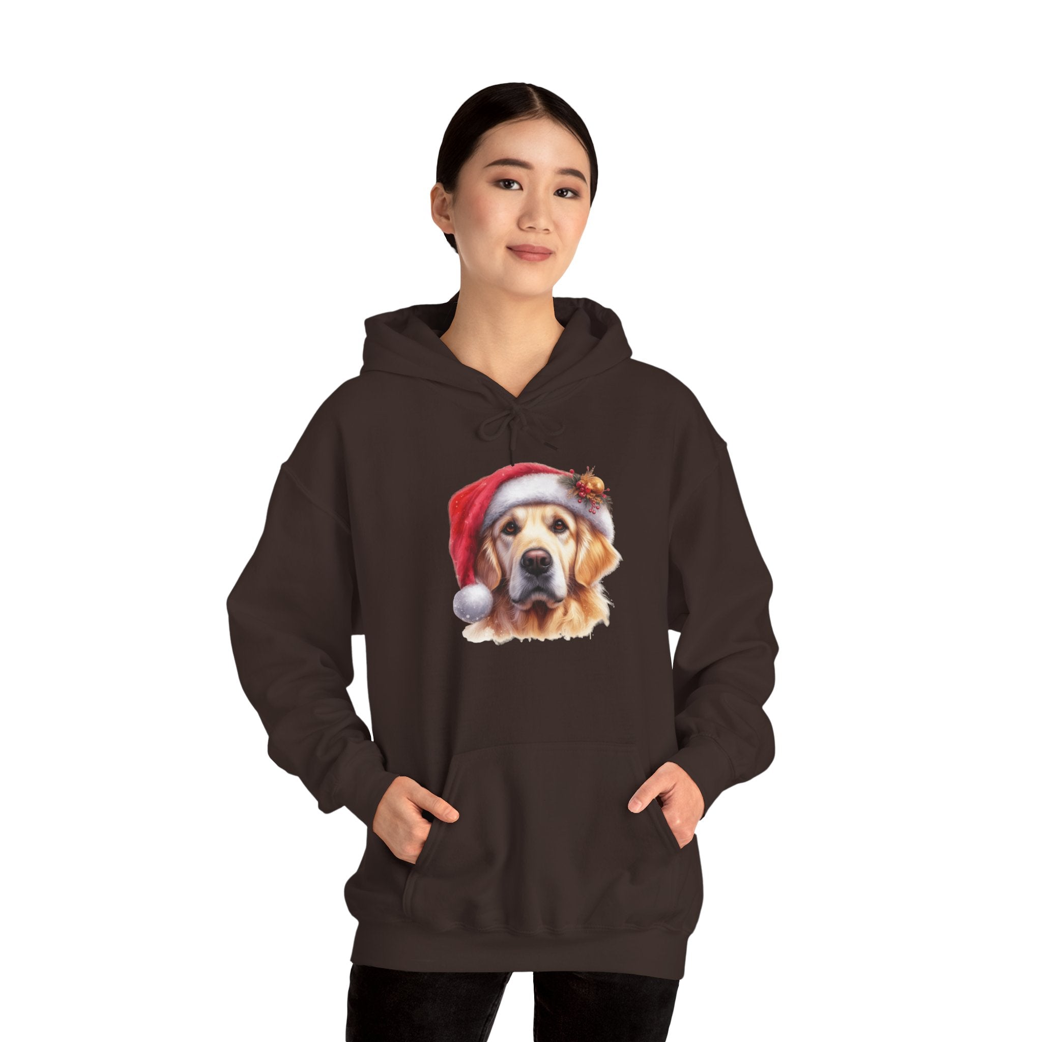 Christmas Hoodie - Golden Retriever in Santa Hat