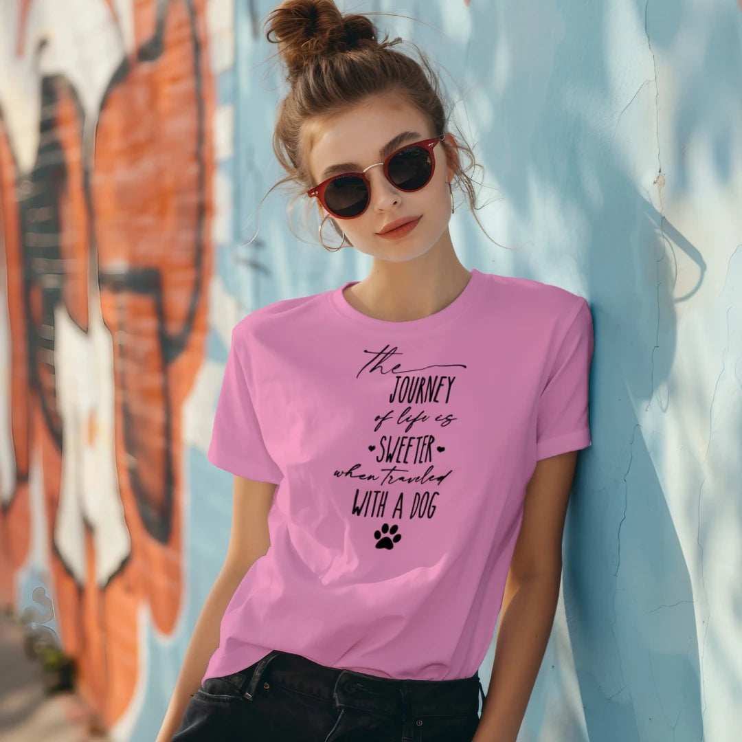Journey of Life with a Dog T-Shirt - Dog Parent Adventure
