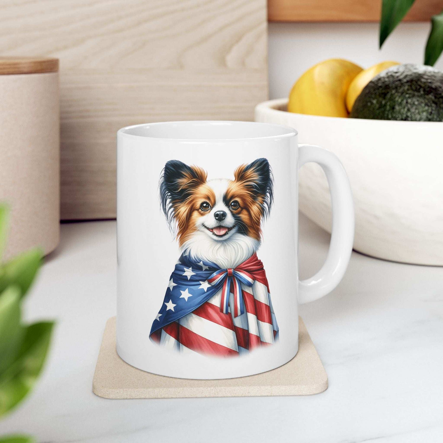Papillion Patriotic Ceramic Mug – 11oz & 15oz | Perfect for Independence Day & All-American Celebrations