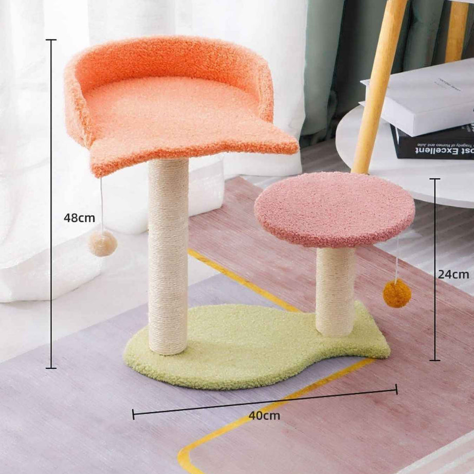 Cat Scratching Post with Bed - Sisal Tower and Toy