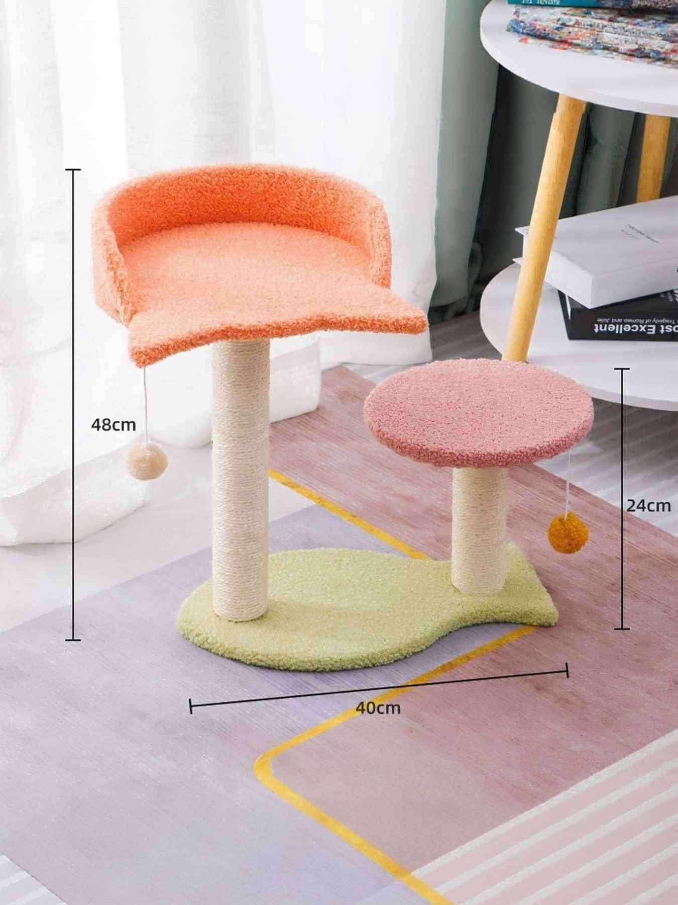 Cat Scratching Post with Bed - Sisal Tower and Toy