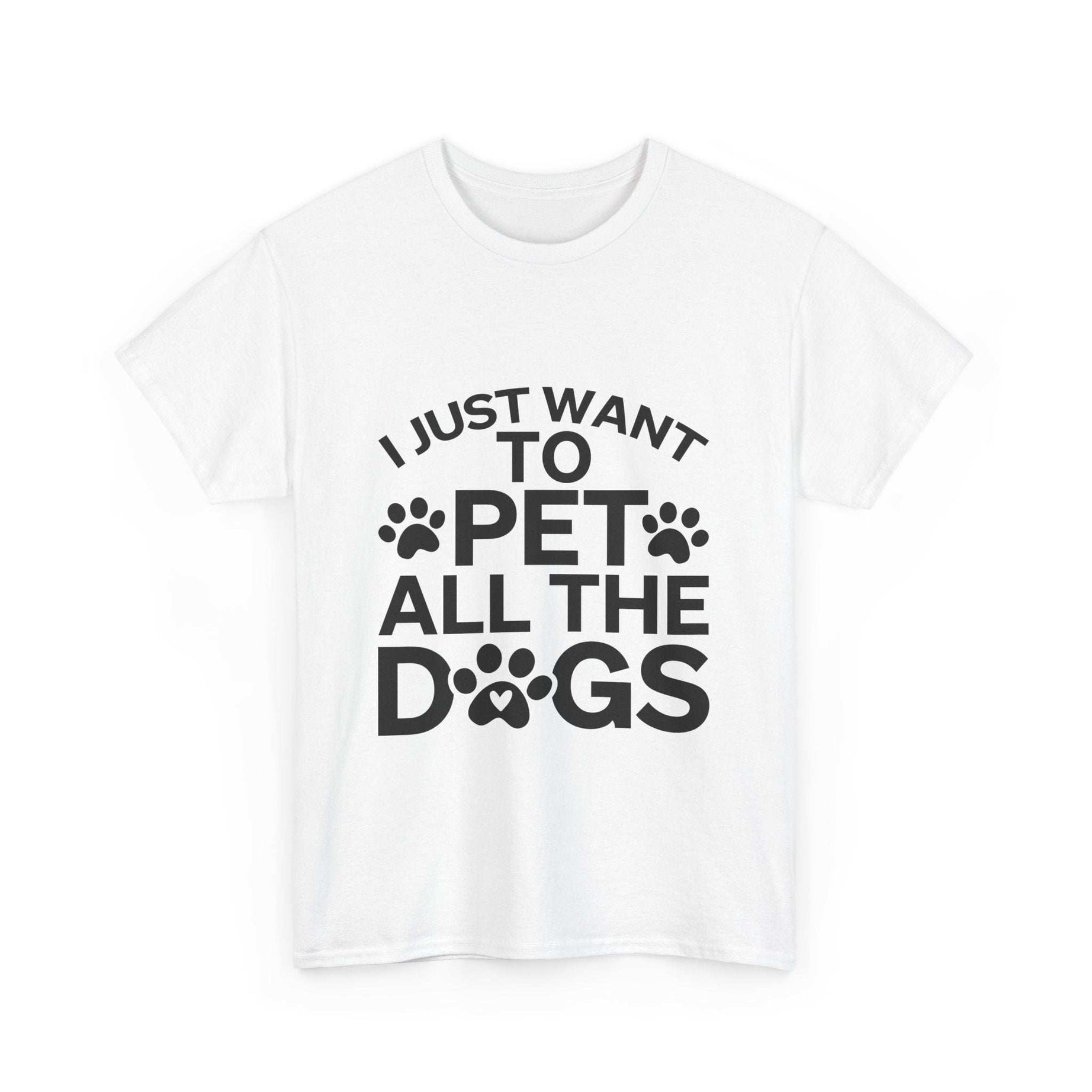 I Just Want to Pet All the Dogs Unisex Cotton Tee - Perfect Gift for Dog Lovers
