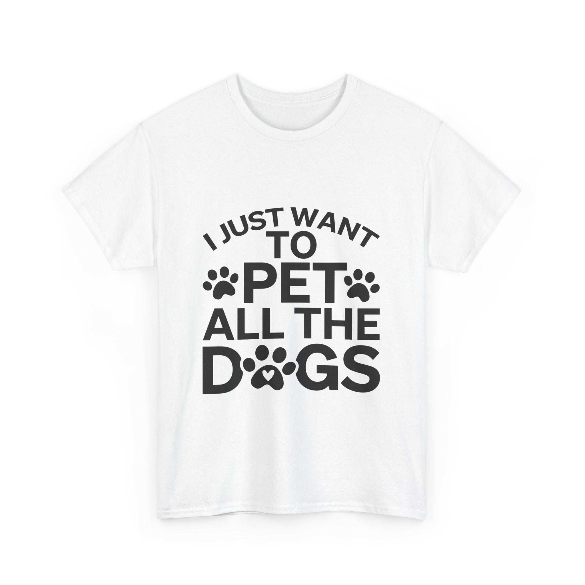 I Just Want to Pet All the Dogs Unisex Cotton Tee - Perfect Gift for Dog Lovers