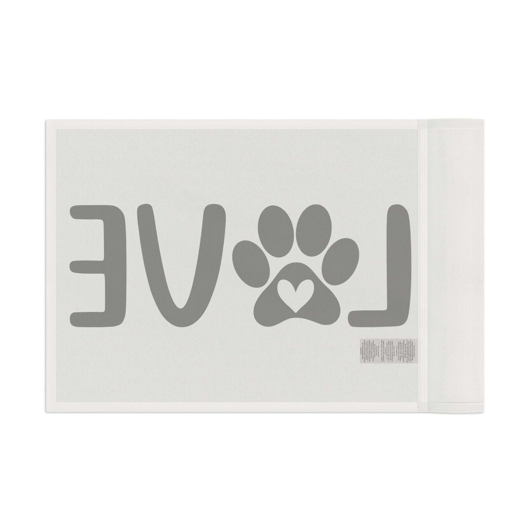 Pet Love Flag - Heart Paw Print Decor