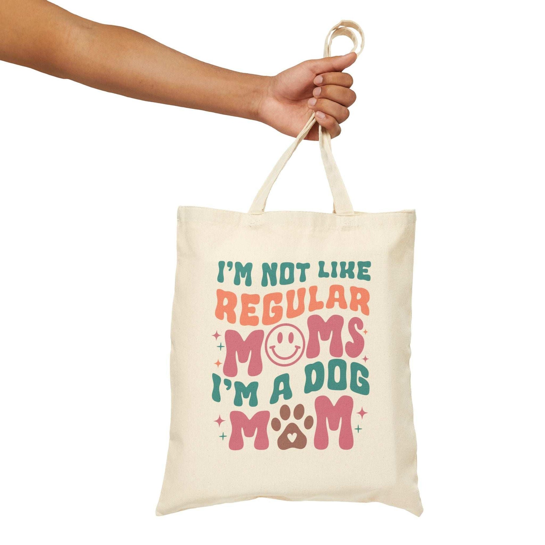 Funny Dog Mom Cotton Canvas Tote Bag - Love Has Four Paws