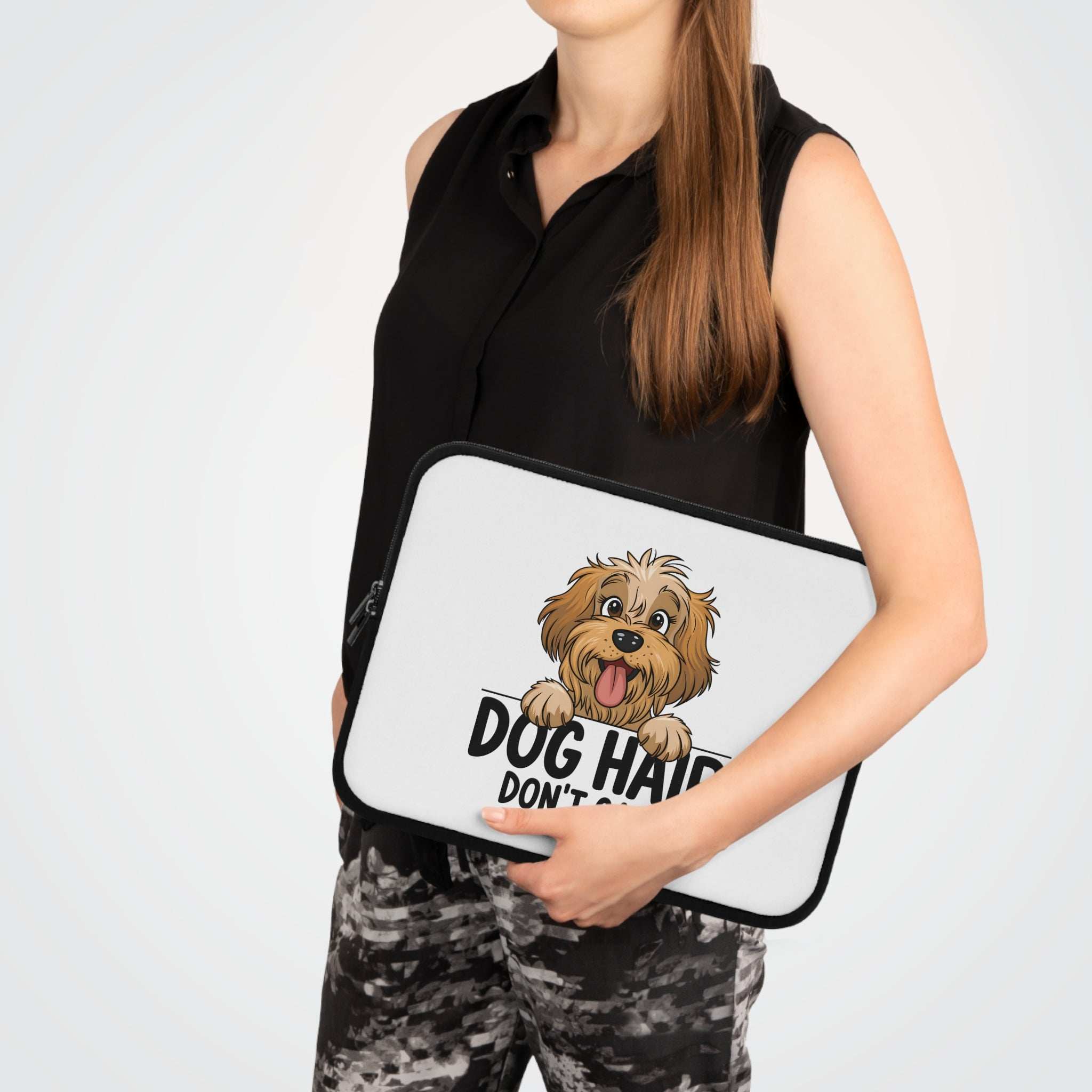 Dog Hair Don't Care Laptop Sleeve - Cute Dog Laptop Case