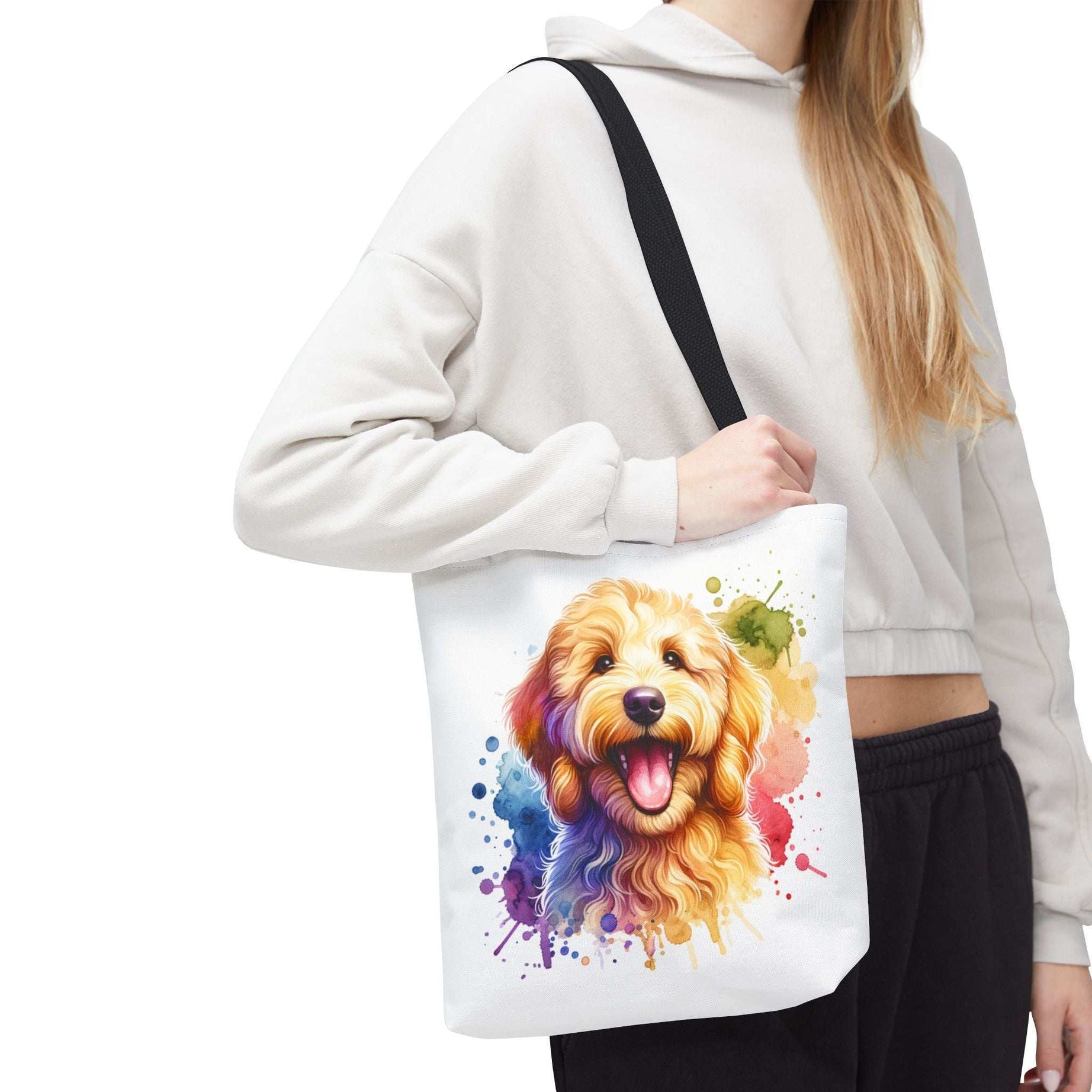 Colorful Goldendoodle Dog Lover Tote Bag - Fun Pet Art for All Occasions