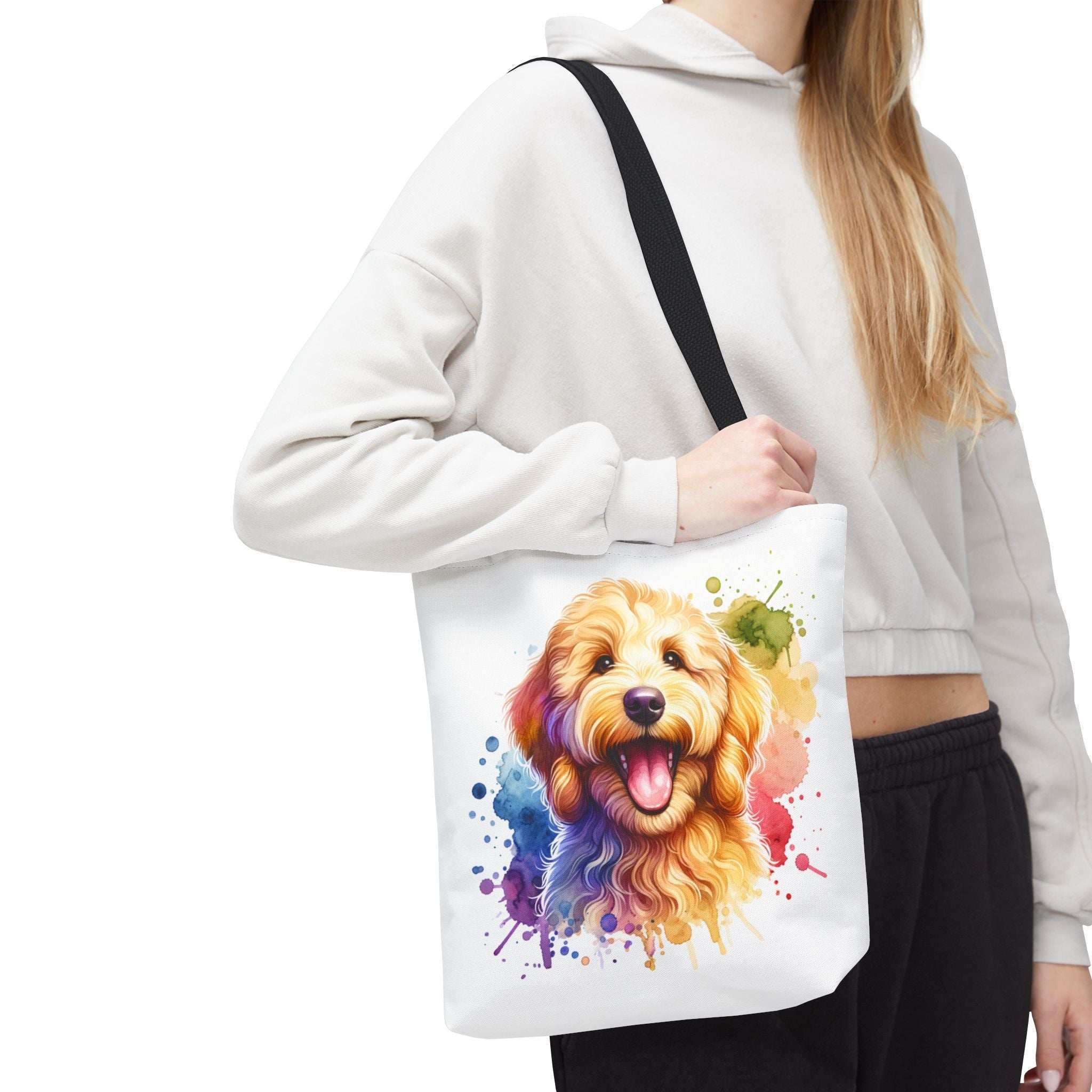 Colorful Goldendoodle Dog Lover Tote Bag - Fun Pet Art for All Occasions