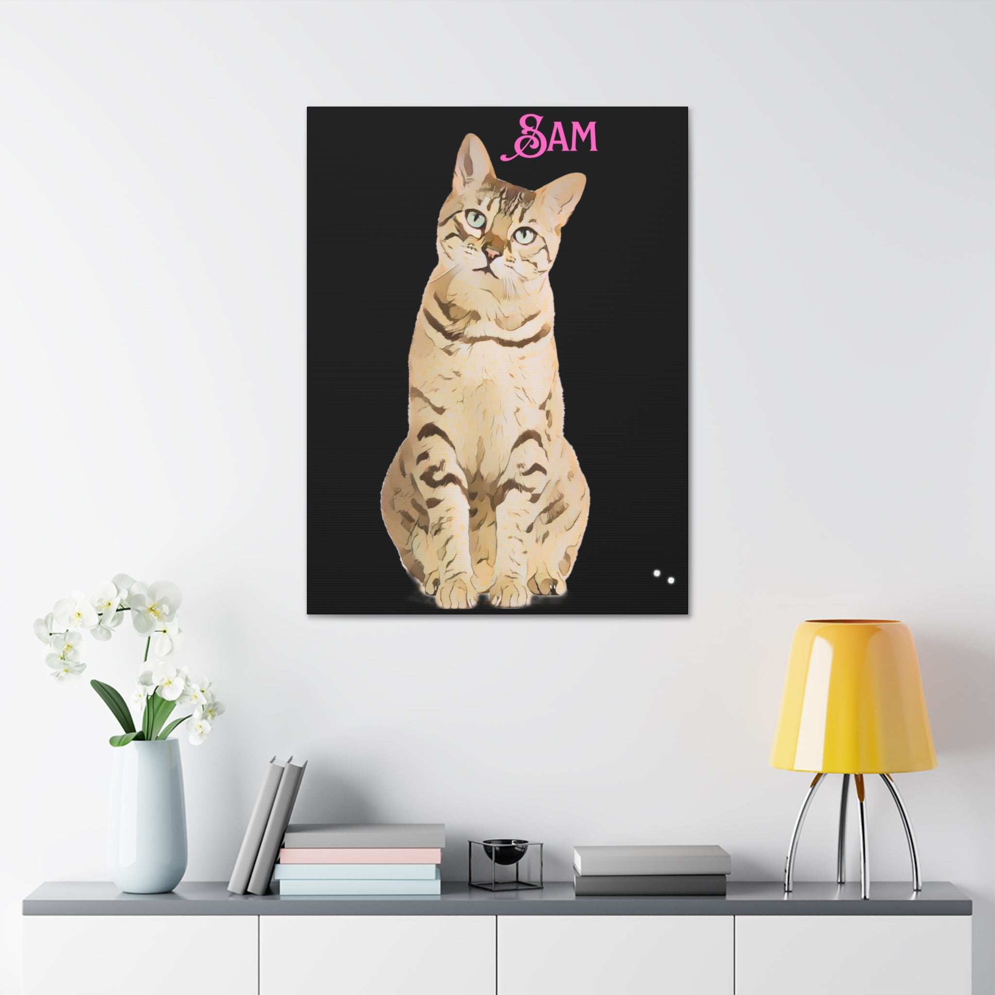 PAW-sonalized Black Canvas Print | Upload Photo~Choose size