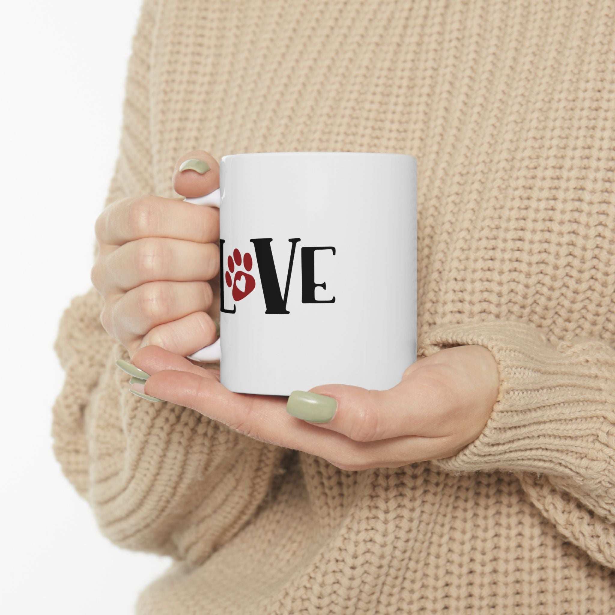 Love Ceramic Mug - 11oz & 15oz - Perfect Gift for All Dog Lovers
