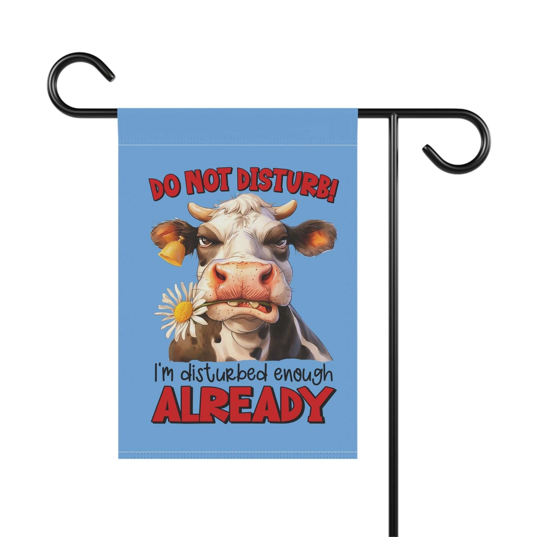 Funny Garden Banner - Do Not Disturb Cow Sign for Home & Yard Decor
