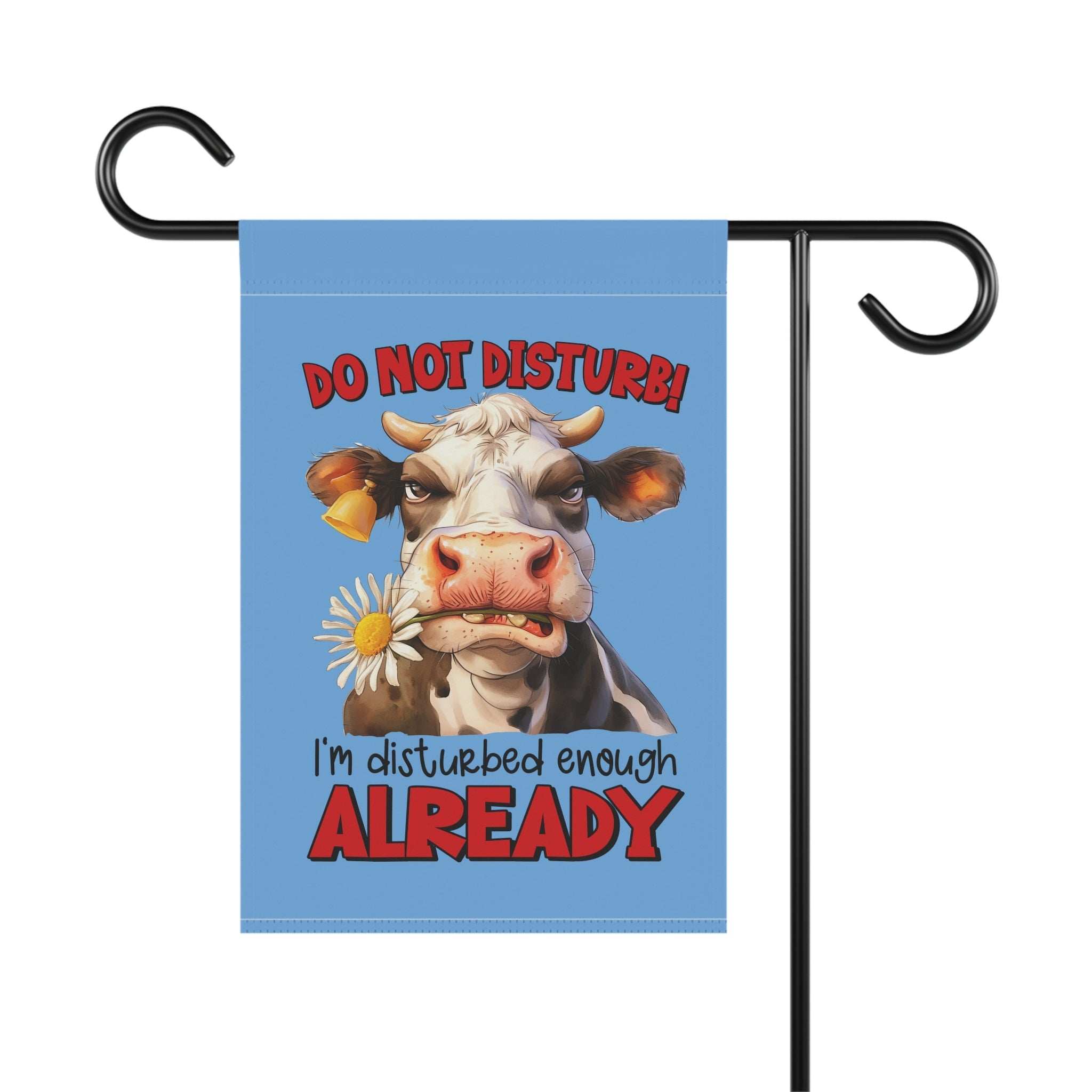 Funny Garden Banner - Do Not Disturb Cow Sign for Home & Yard Decor