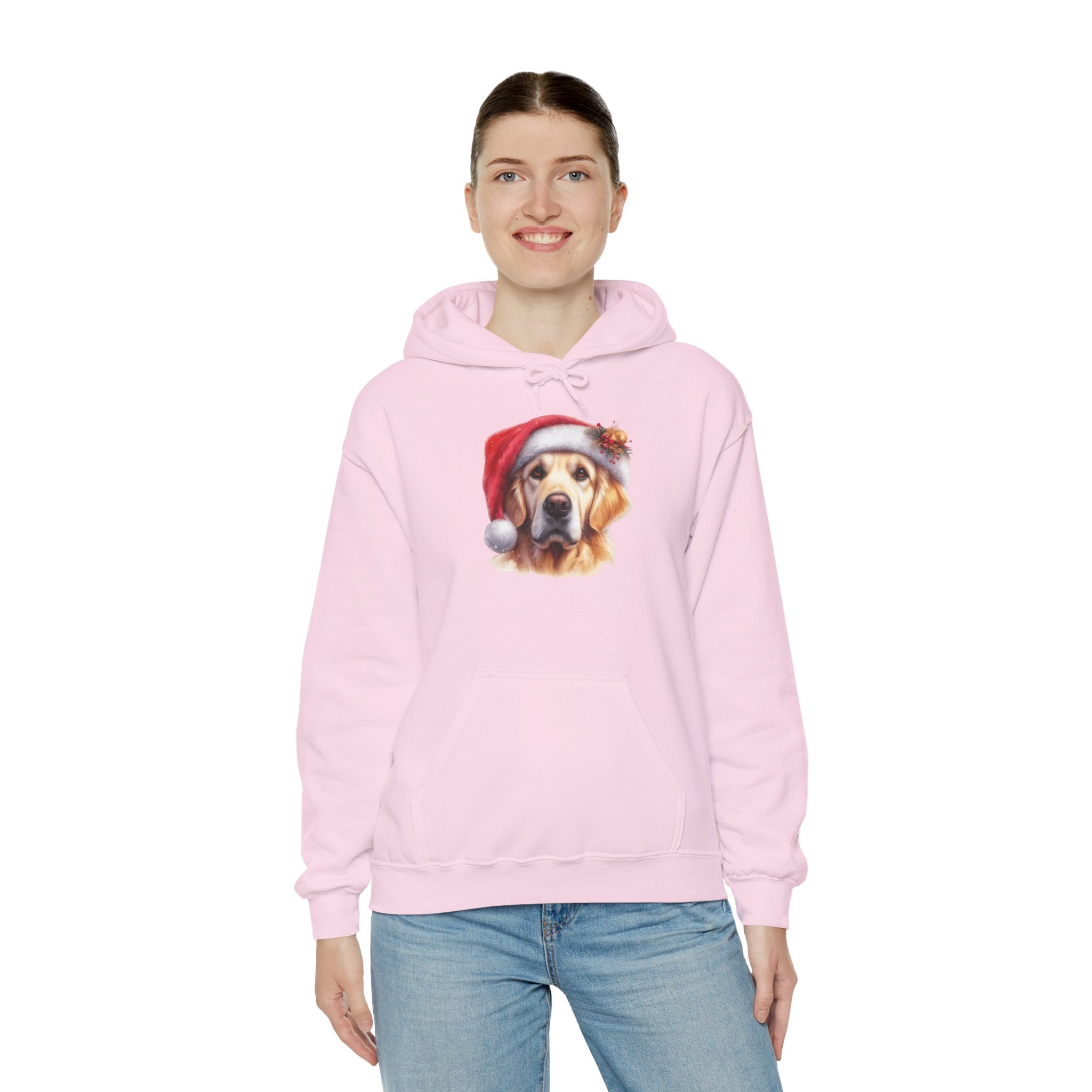 Christmas Hoodie - Golden Retriever in Santa Hat