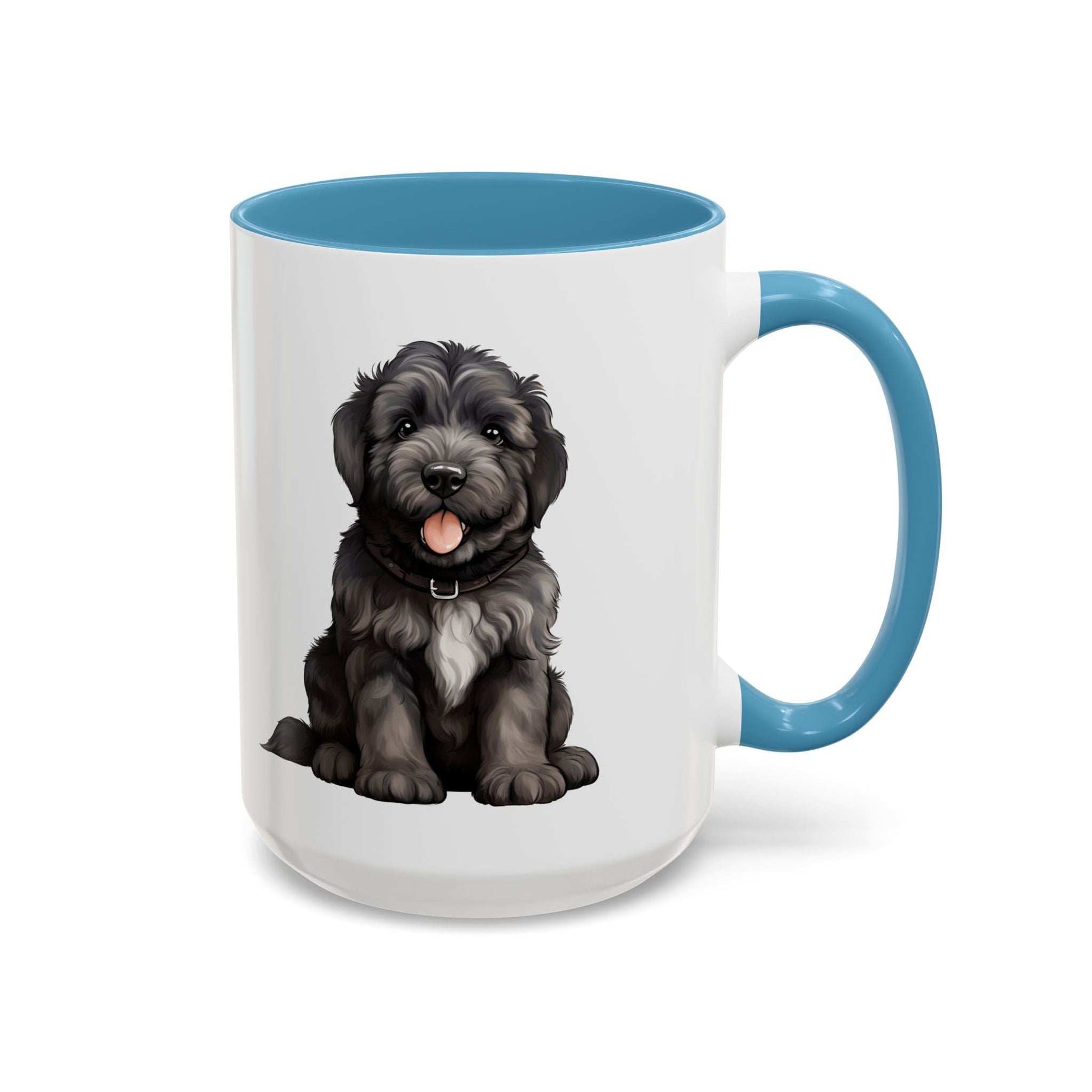 Cute Bouvier Des Flanders Dog Design Accent Coffee Mug - 11oz & 15oz