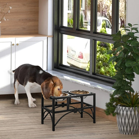 Elevated Dog Bowls - Stainless Steel Raised Feeding Station