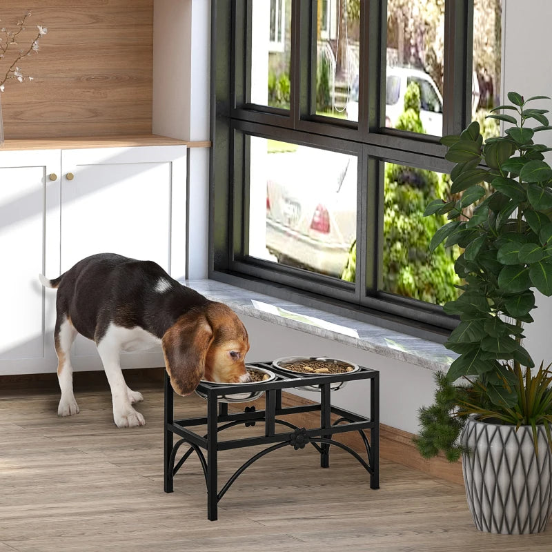 Elevated Dog Bowls - Stainless Steel Raised Feeding Station