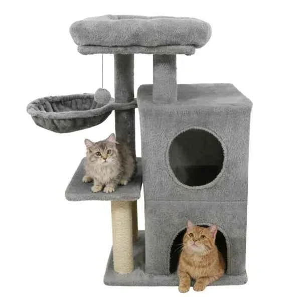 Cat Tree Multi-Level - 2-Tier Condo with Sisal Posts and Anti-Tip