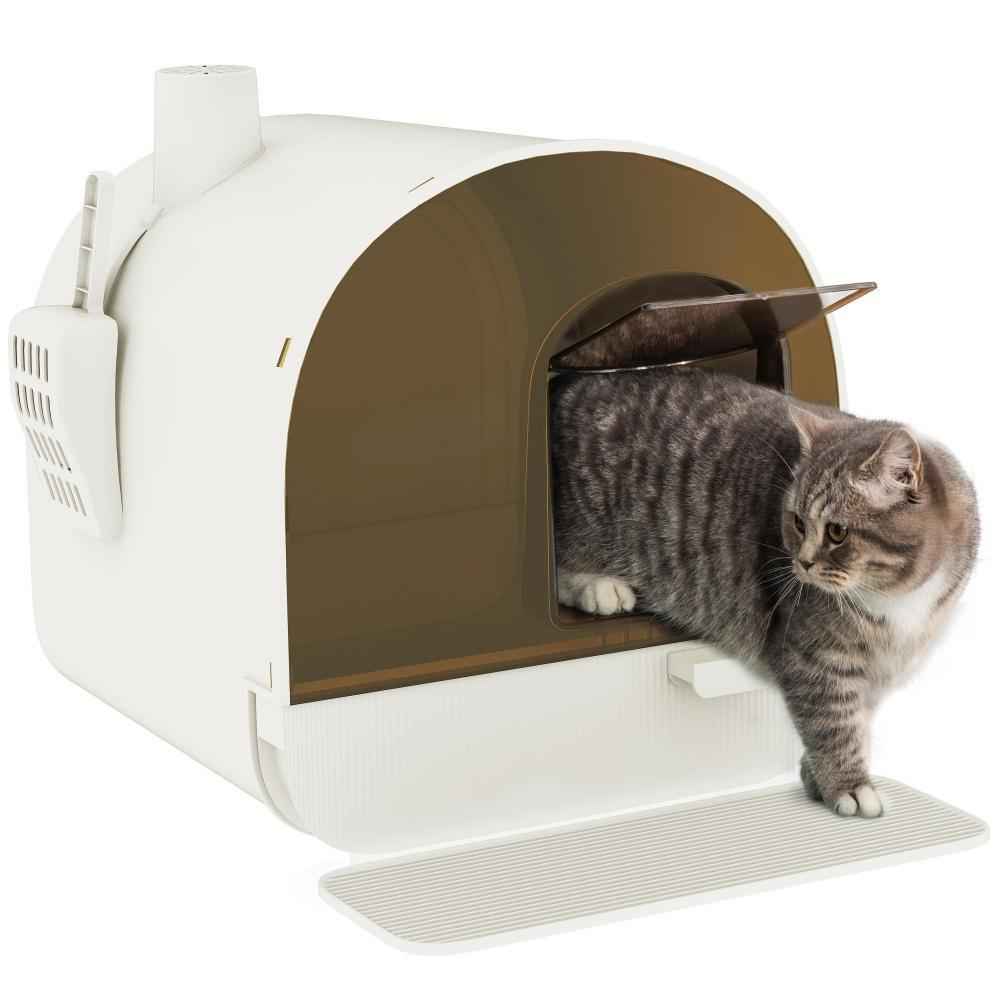 Cat Litter Box With Lid - Hooded Filter Scoop Included