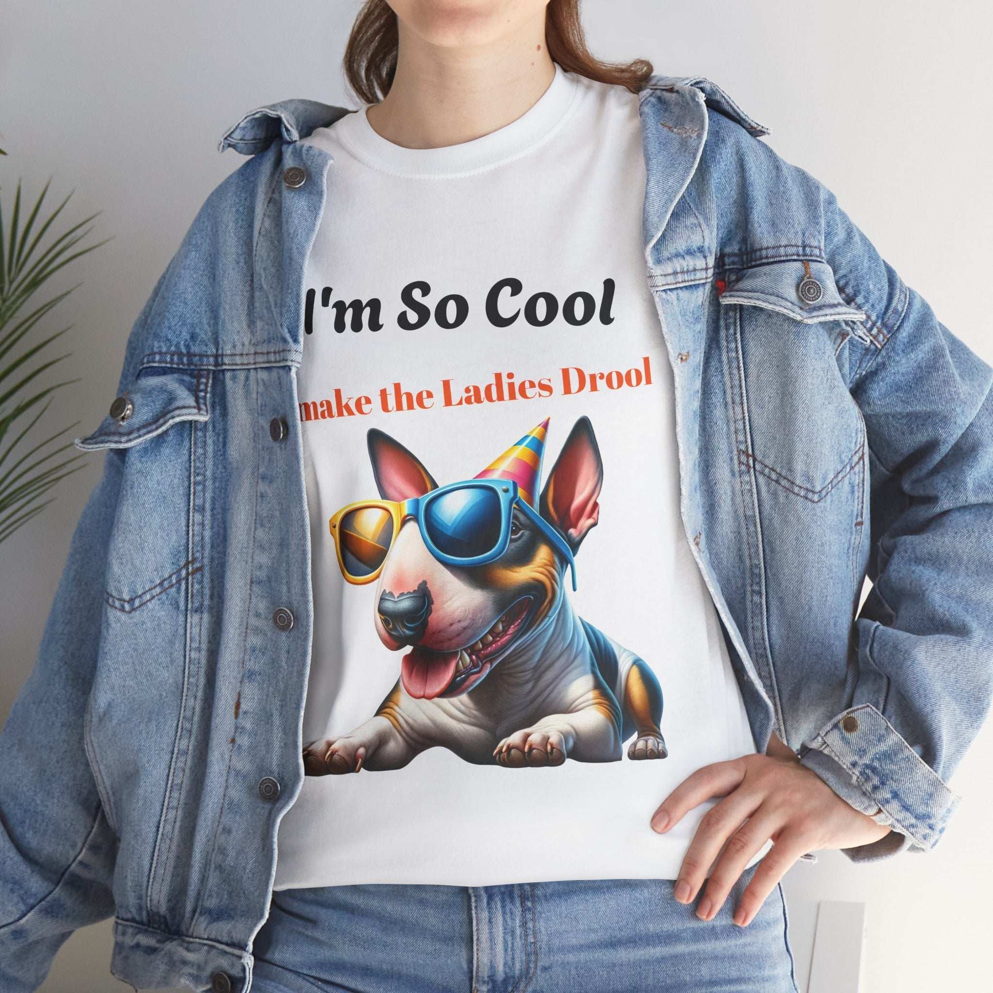 Unisex Heavy Cotton Tee - Cool Dog Graphic | I Make the Ladies Drool | Fun Pet Lover Shirt