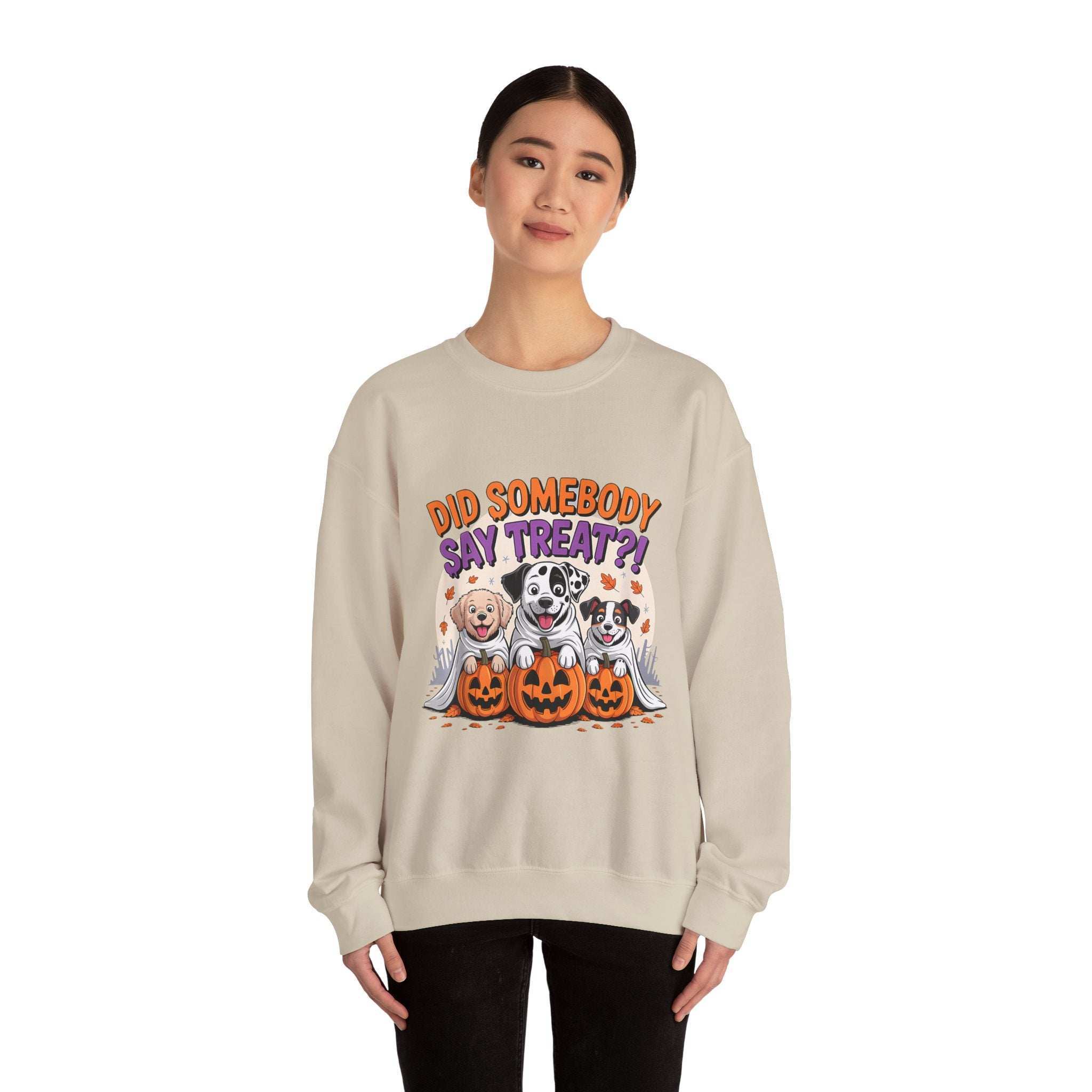 Halloween Dog Lover Crewneck - Cozy Spooky Season Pet Parent Sweatshirt
