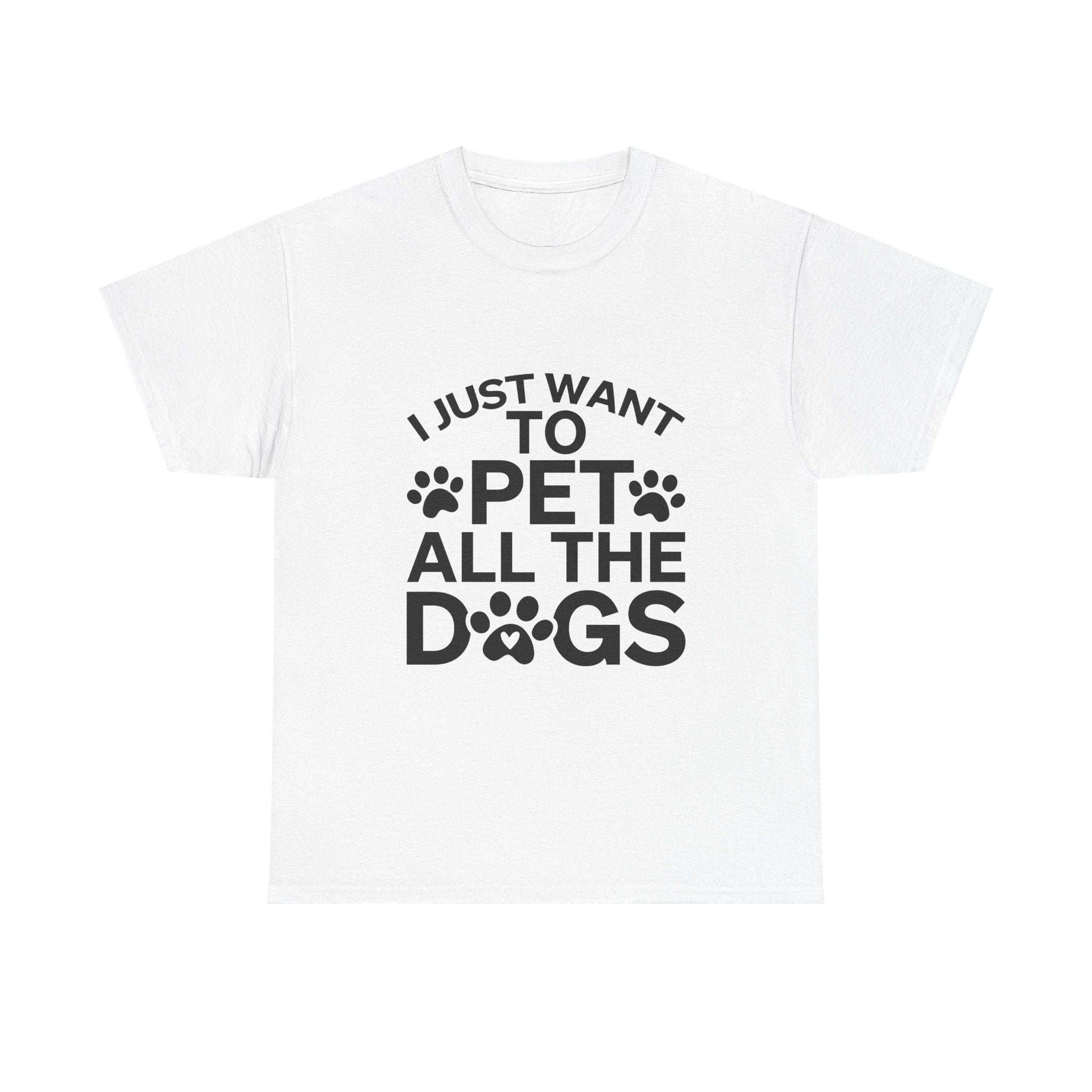 I Just Want to Pet All the Dogs Unisex Cotton Tee - Perfect Gift for Dog Lovers