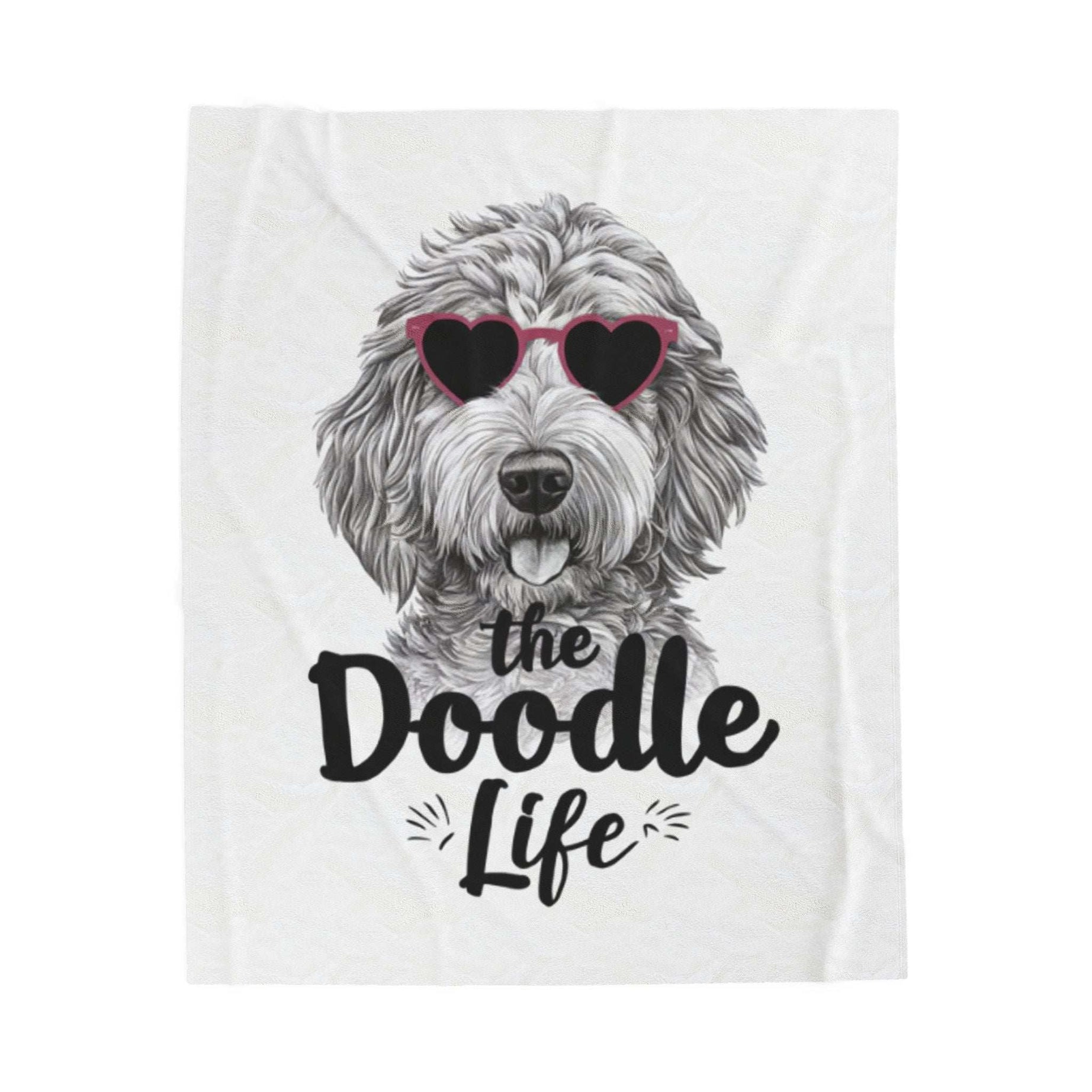 Doodle Life Plush Blanket - Cozy Goldendoodle Lover Gift
