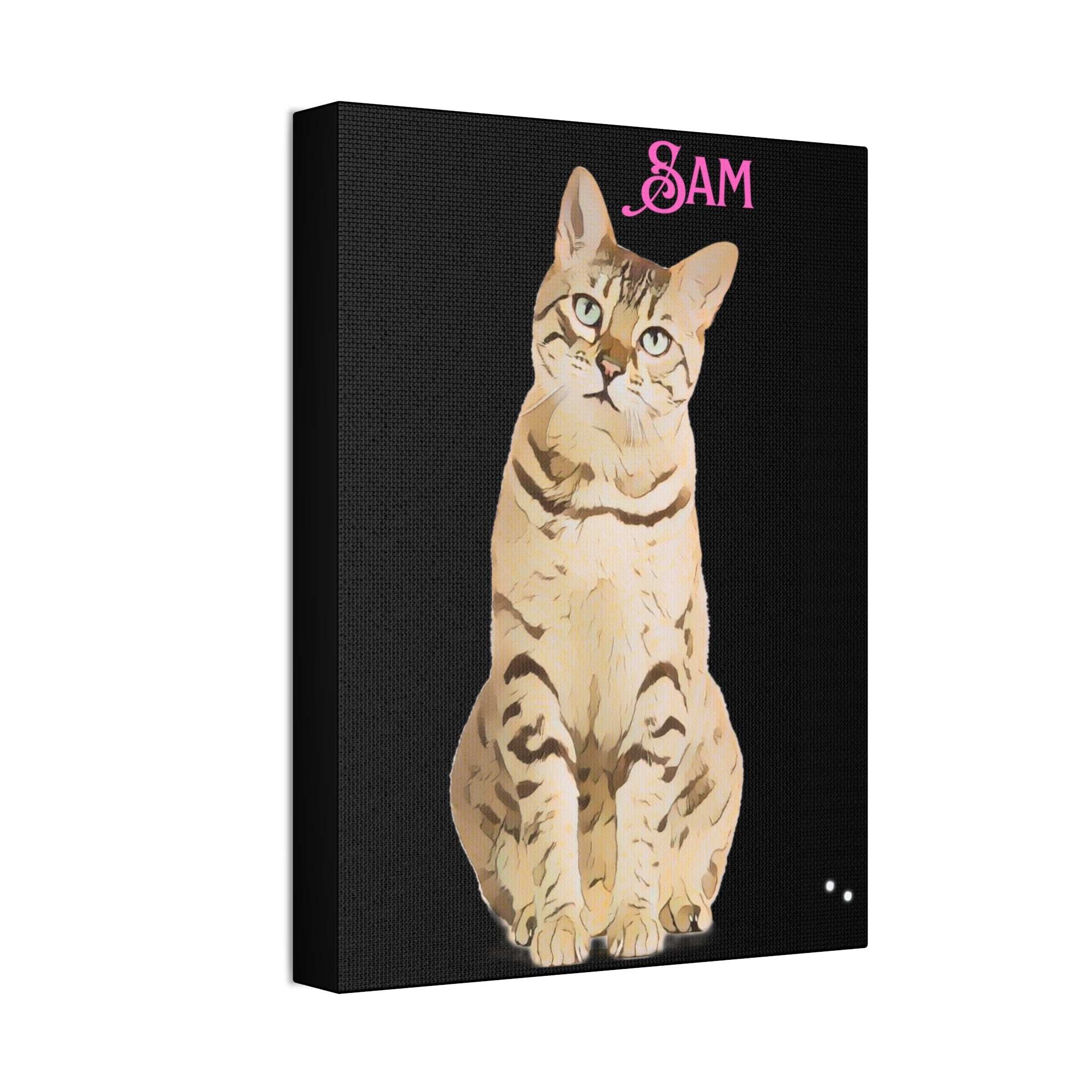 PAW-sonalized Black Canvas Print | Upload Photo~Choose size