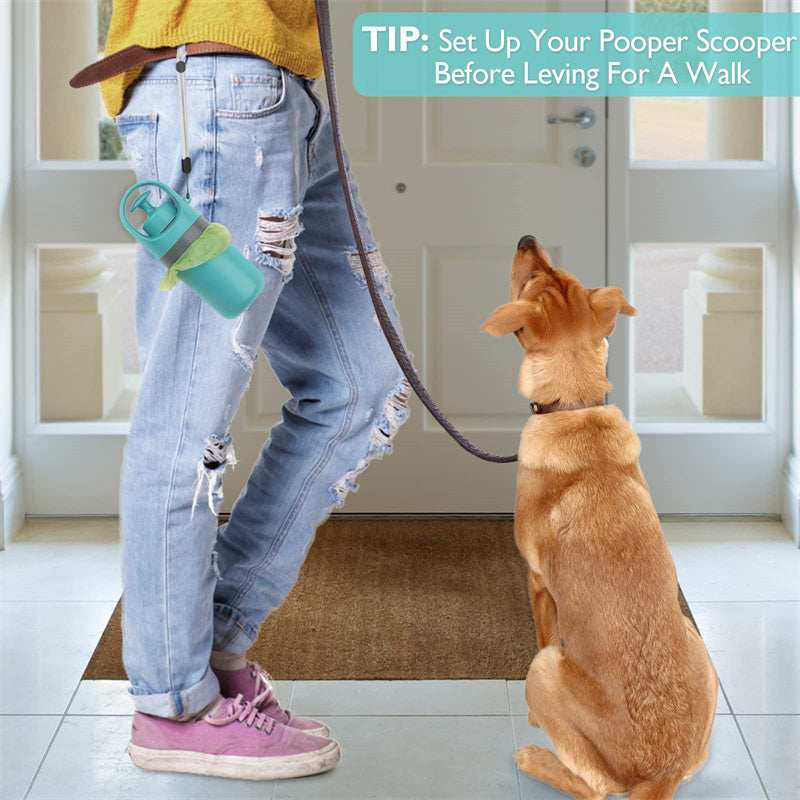 Portable Dog Pooper Scooper - Built-in Bag Dispenser
