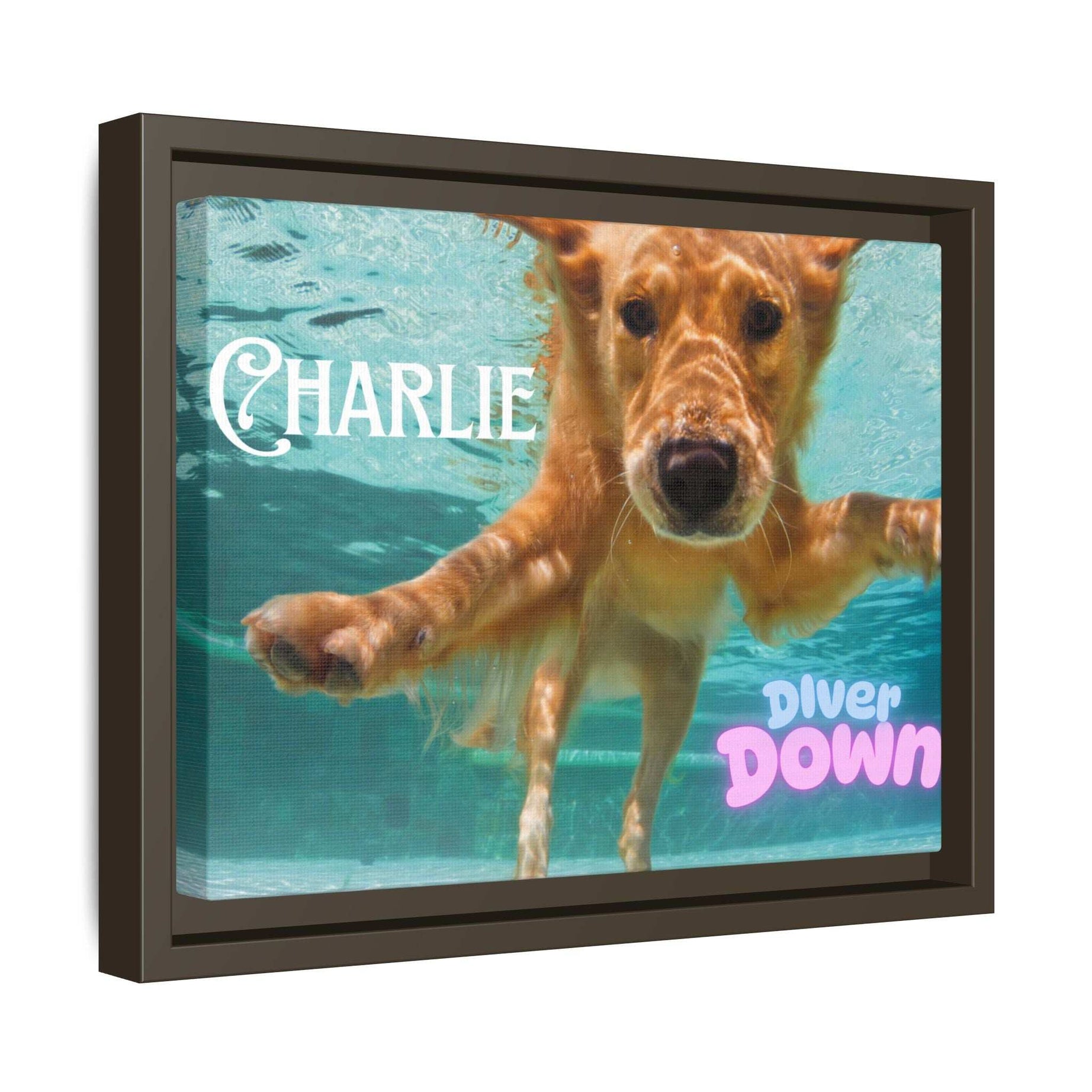 Framed Personalized Landscape Photo Canvas Wall Art - 'Add your Caption'