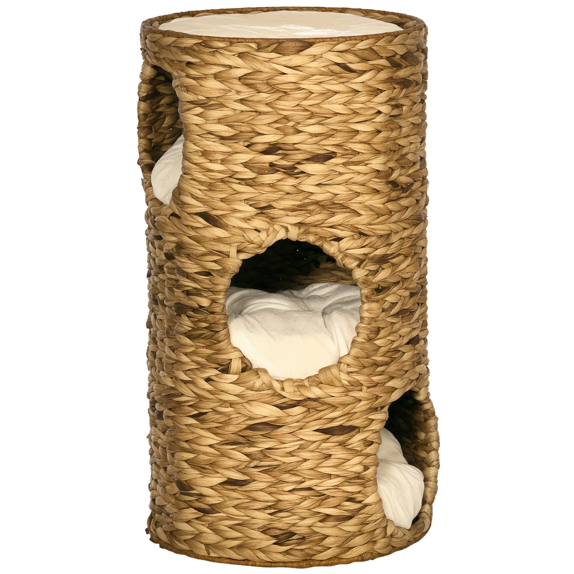 Elevated Cat Bed with Hideaways, 3 Story Kitty Tower for Indoor Cats