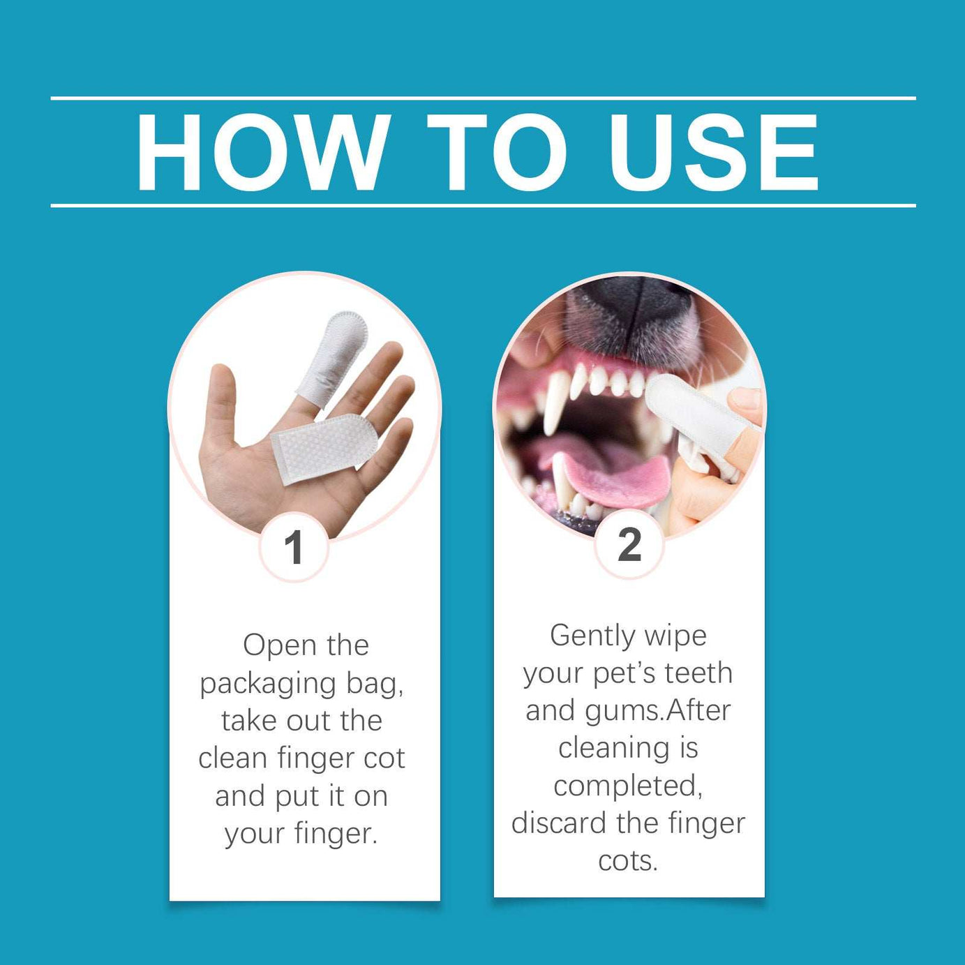 Pet Cleaning Teeth, Dental Plaque, Cleansing Repair, Refreshing Care Finger Cots